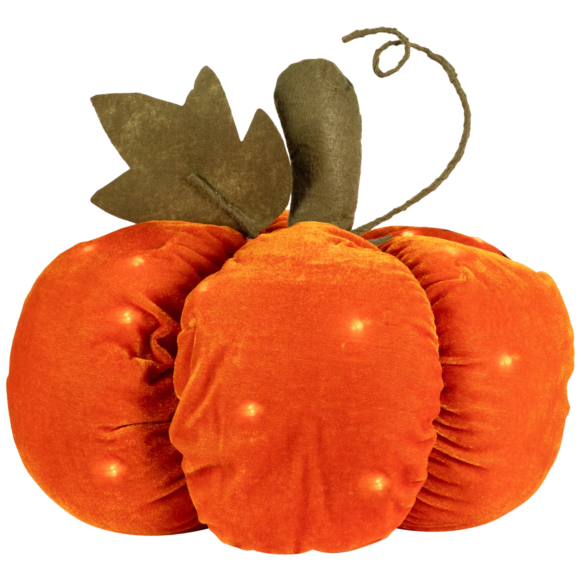 LED Lighted Plush Halloween Jack-o-Lantern Pumpkin