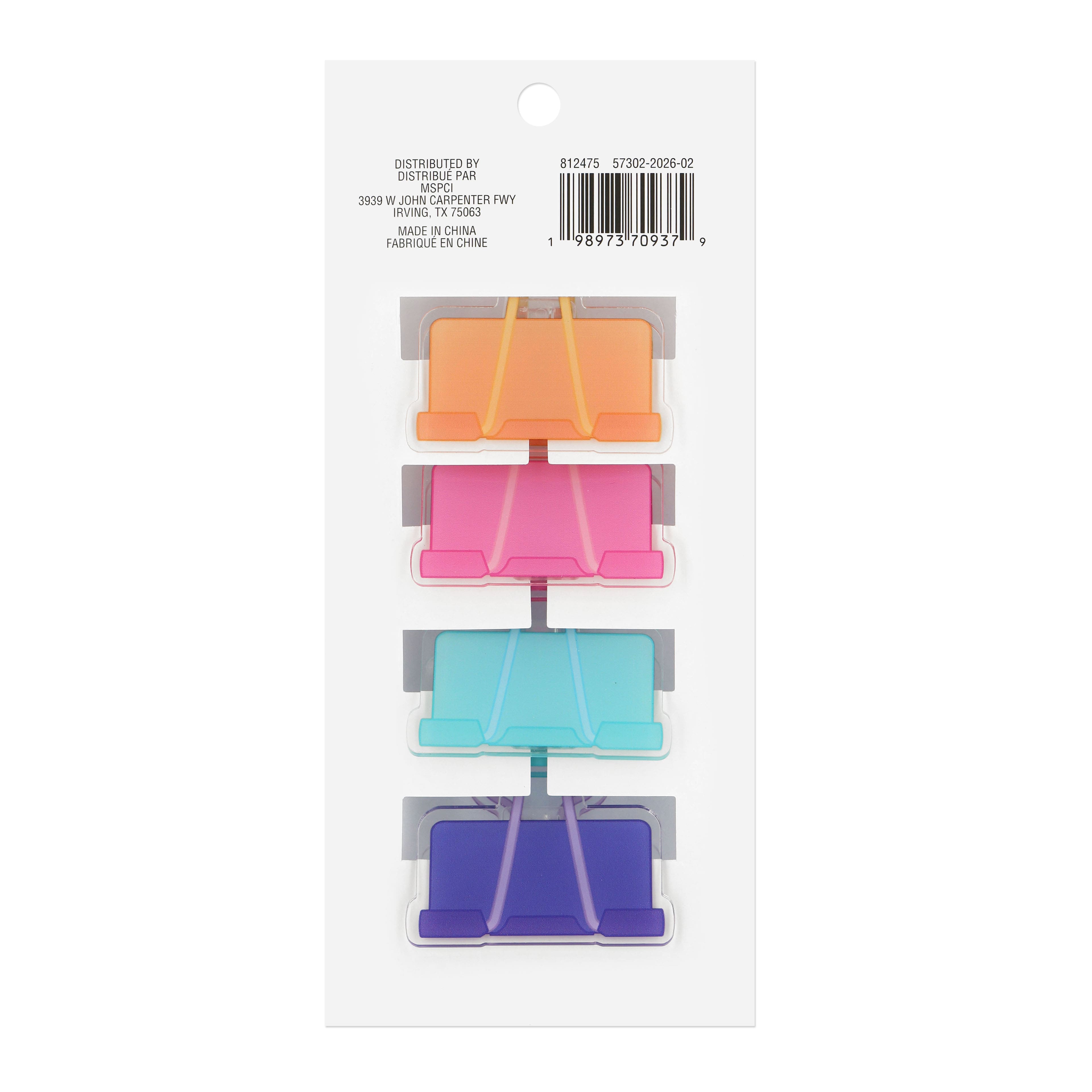 Teacher Acrylic Binder Clips, 4ct. by B2C™