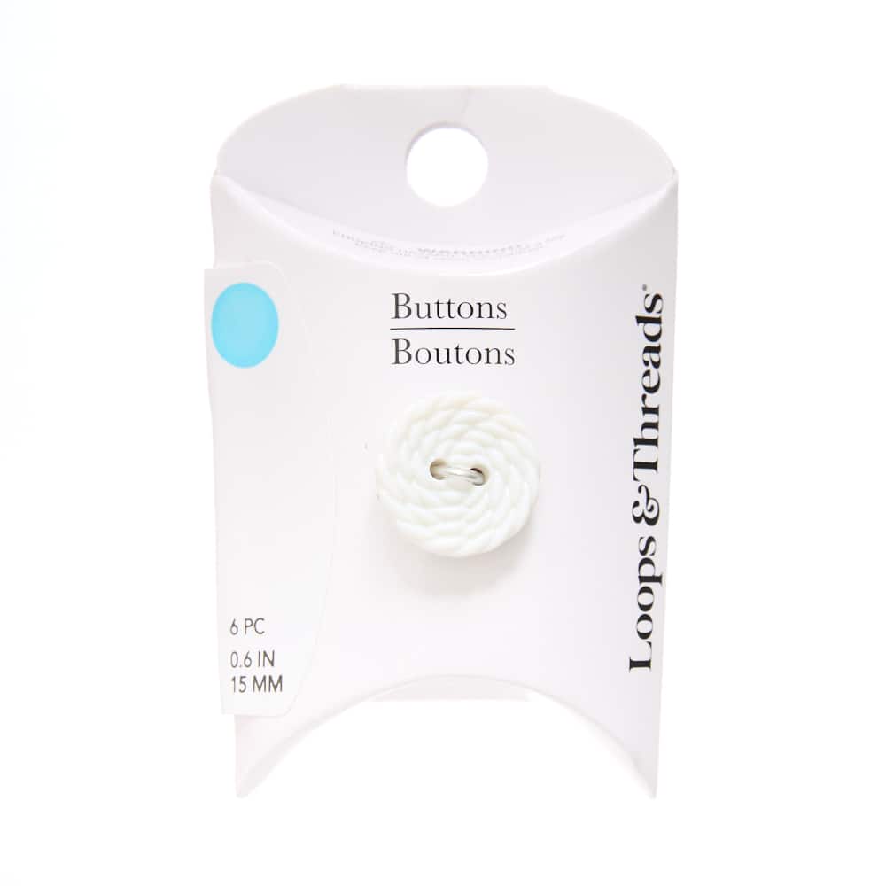 15mm Round Rope Buttons, 6ct. by Loops & Threads®