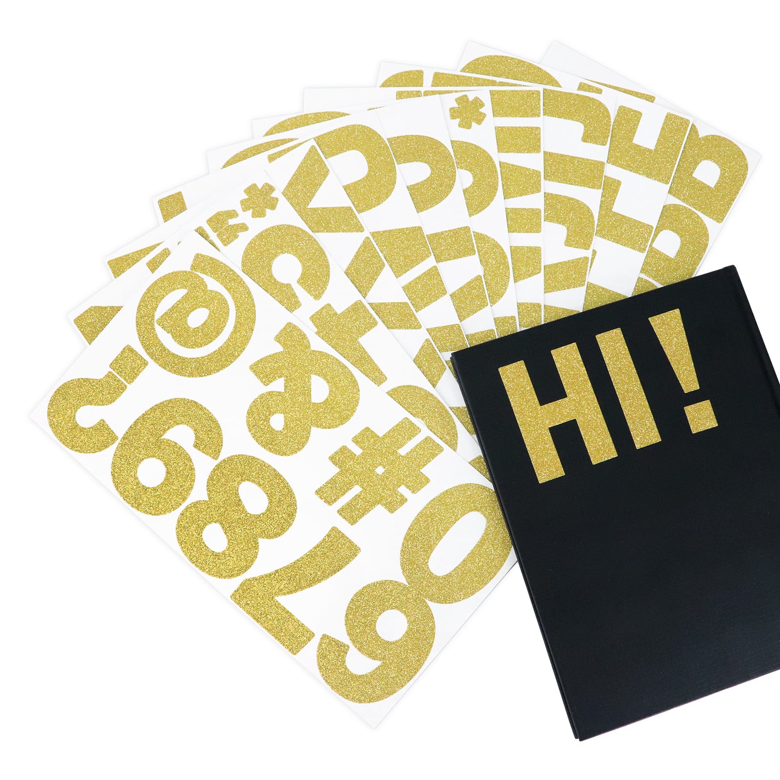 12 Pack: Gold Glitter Alphabet Stickers by Recollections™