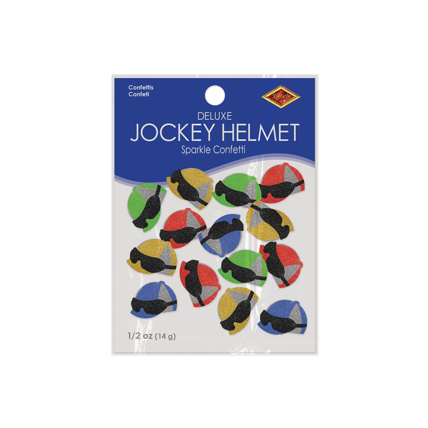 Beistle 1/2oz. Jockey Helmet Deluxe Sparkle Confetti Packs, 2ct.
