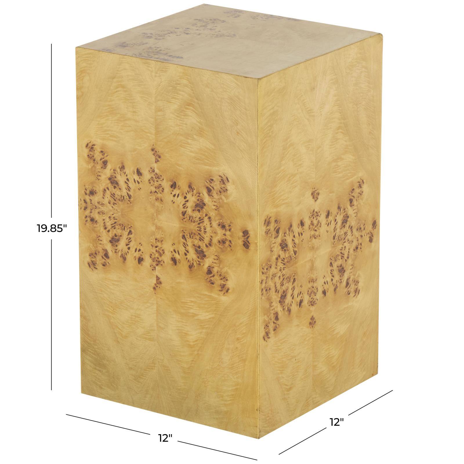 12" x 20" Brown Wood Square Accent Table