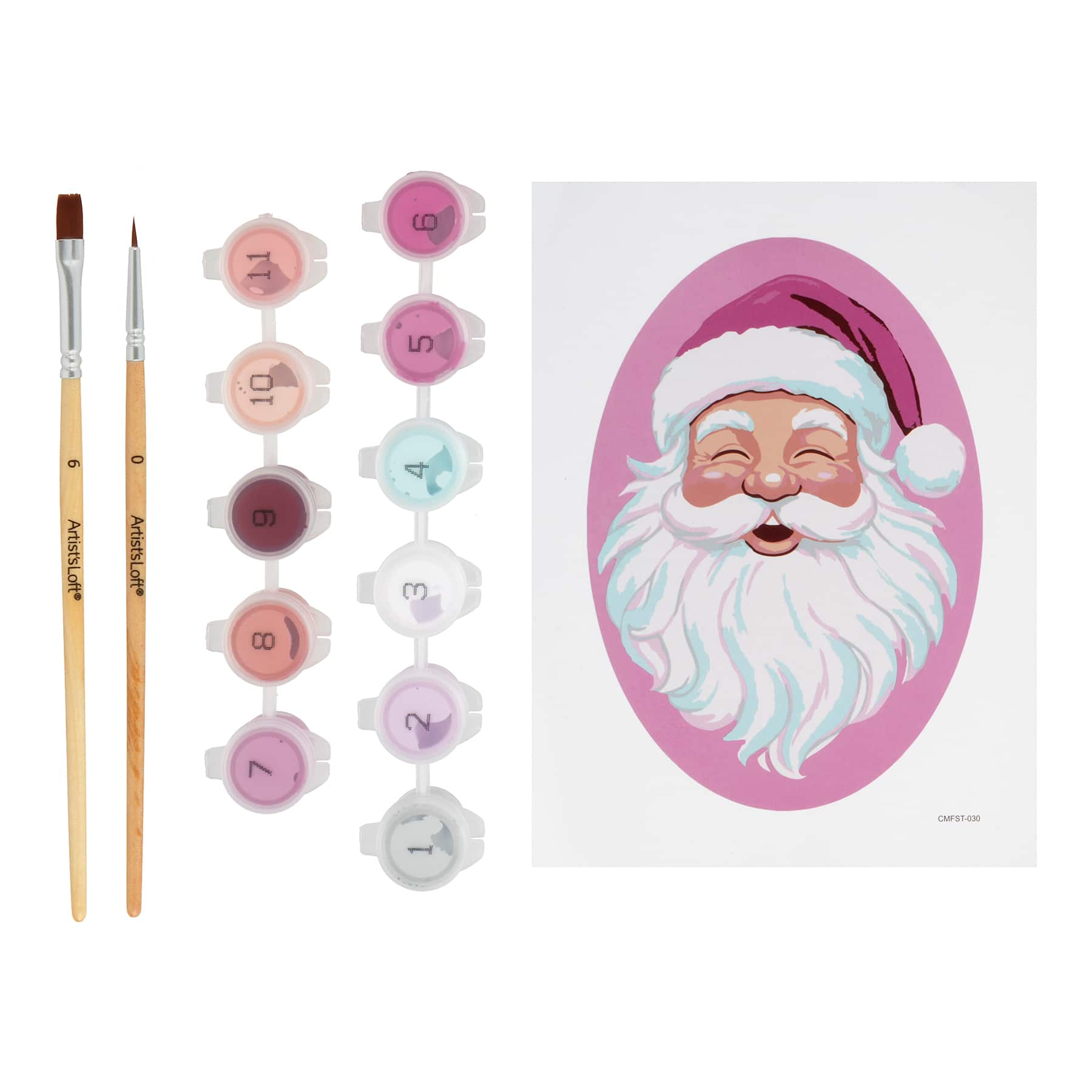 Bright Santa Paint-by-Number Framed Mini Kit by Artist's Loft®