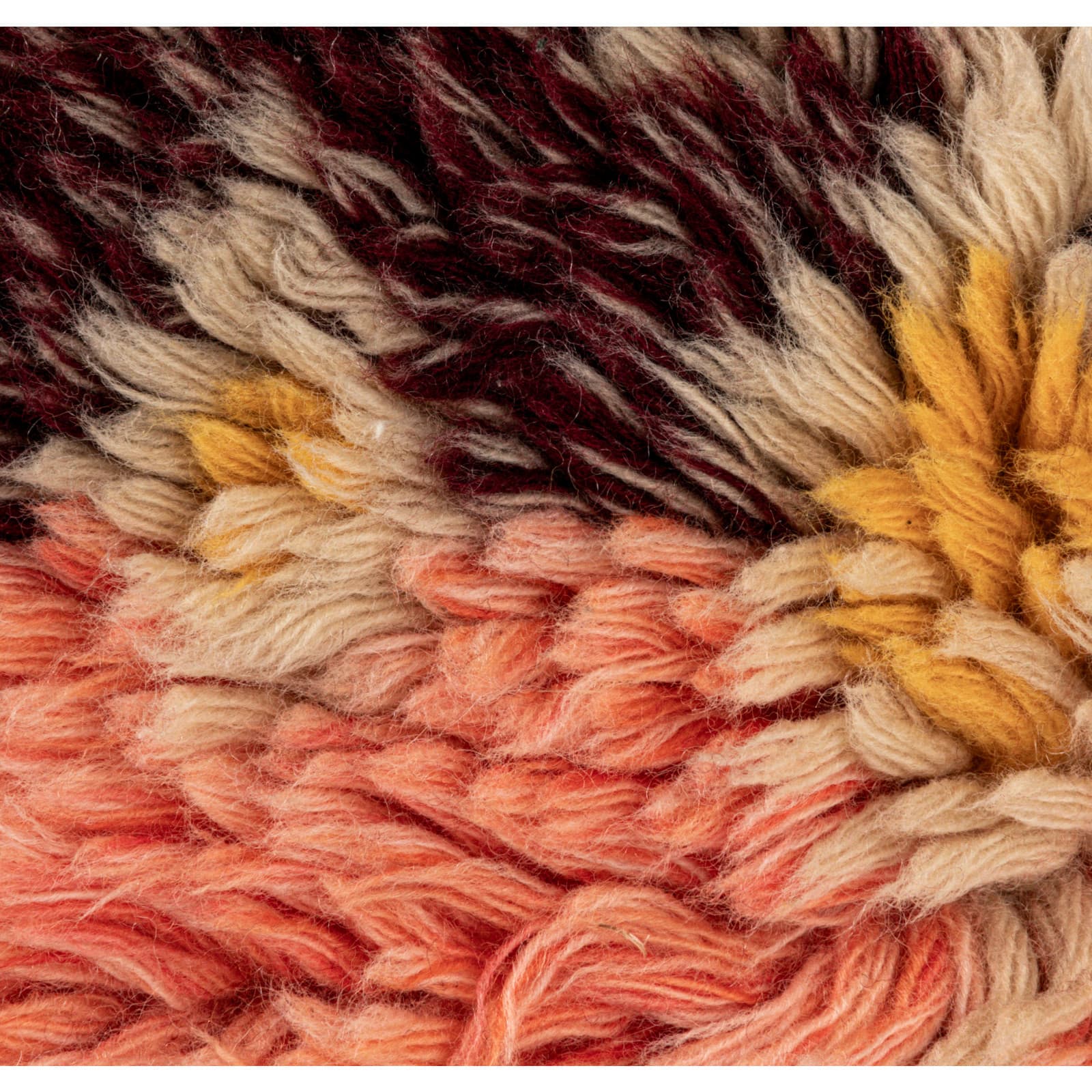 Hello Honey® Multicolor New Zealand Wool Shag Throw Pillow with Cotton Back