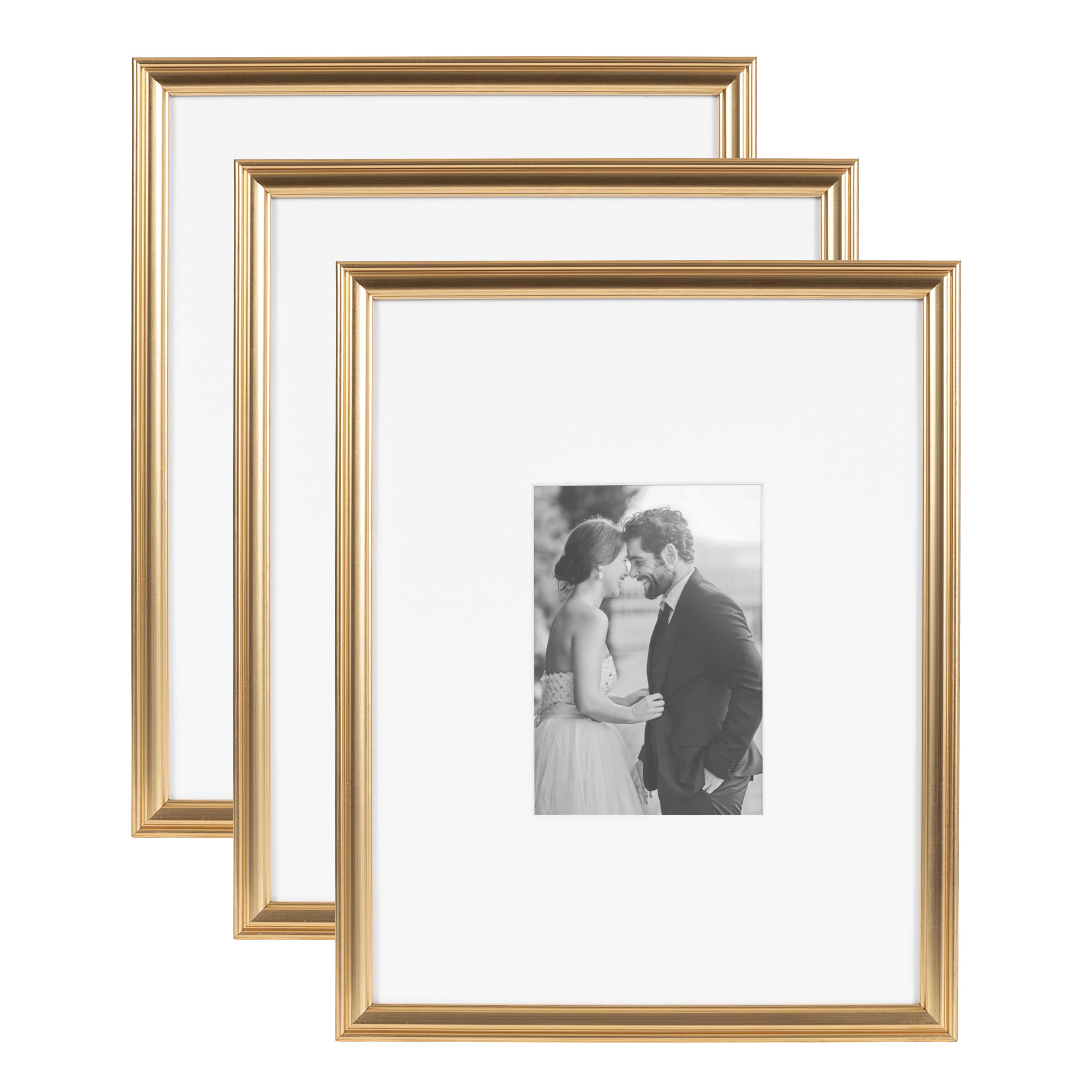 Kate and Laurel Adlynn 11" x 14" Photo Frames 5" x 7" with Mat, 3ct.