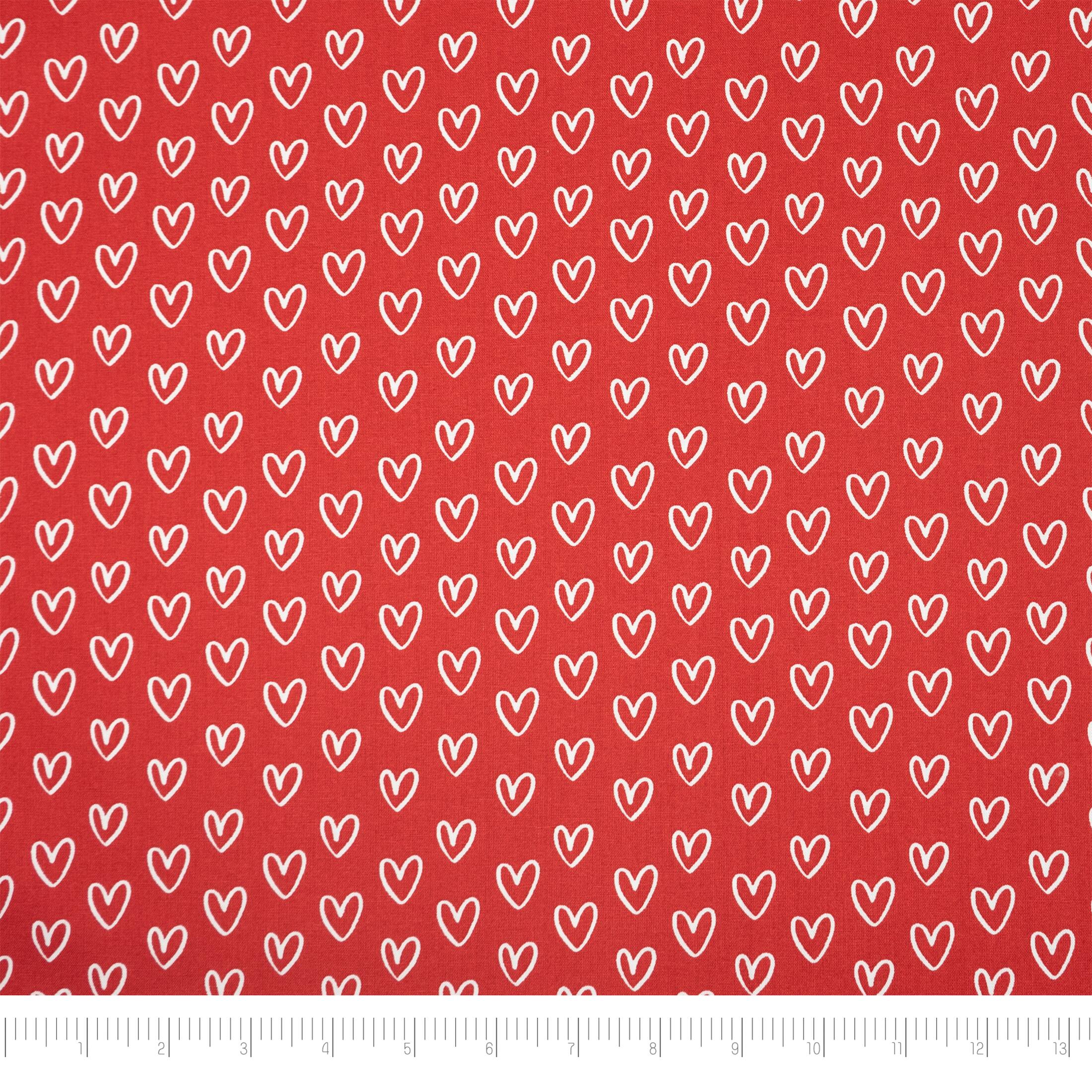 SINGER Red Heart Fat Quarter Ringspun Cotton Fabric
