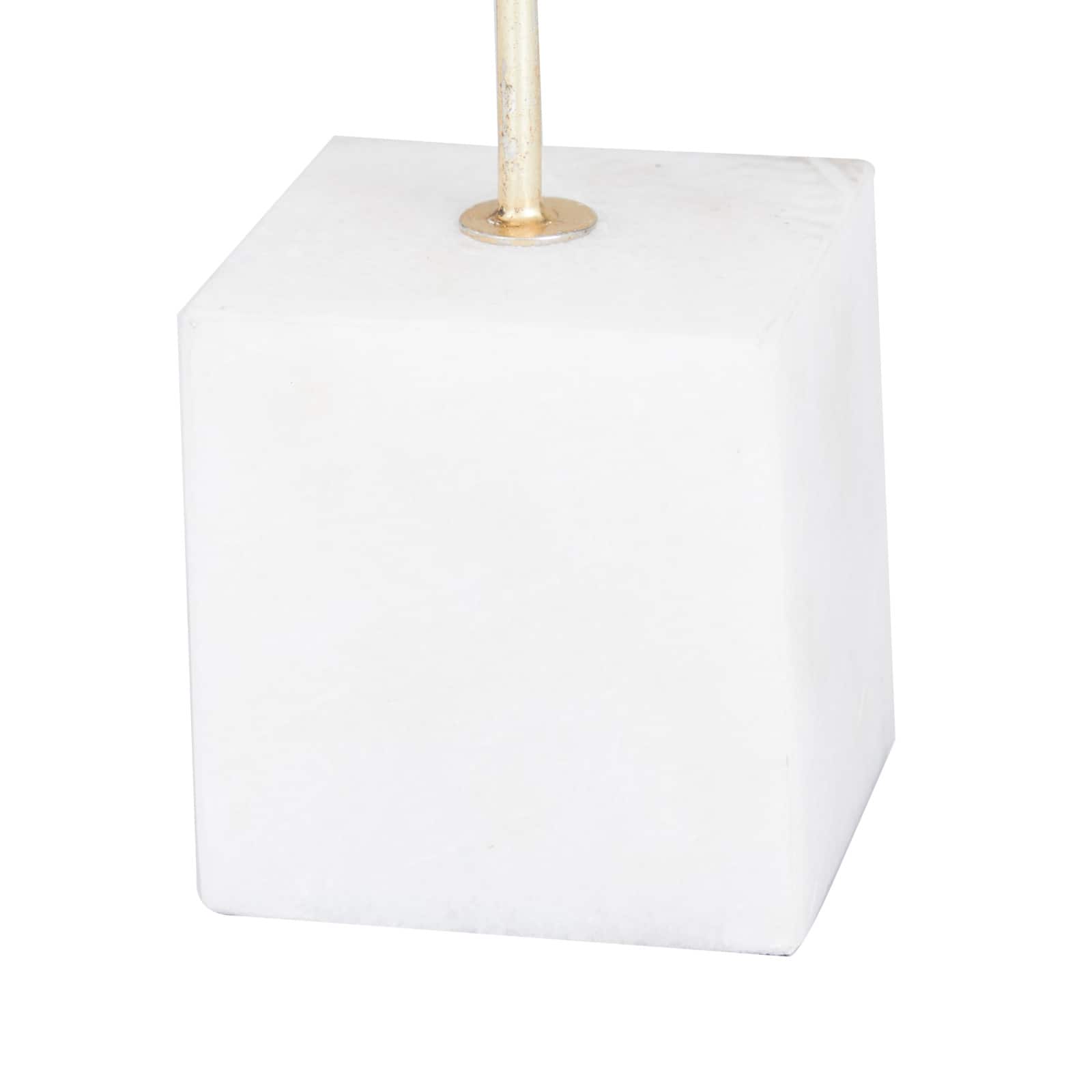 CosmoLiving by Cosmopolitan Gold Marble Contemporary Sculpture, 22" x 9" x 9"
