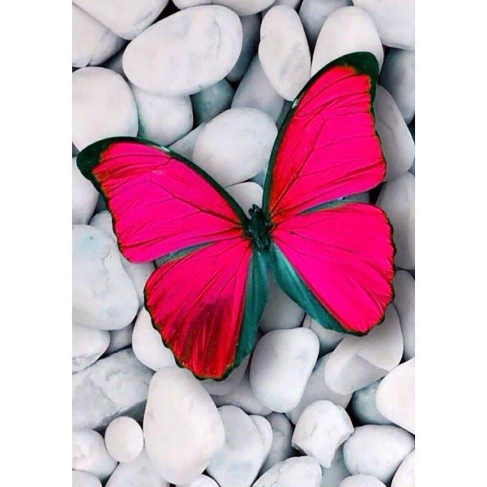Crafting Spark Diamond Painting Kit Wizardi Pink Butterfly