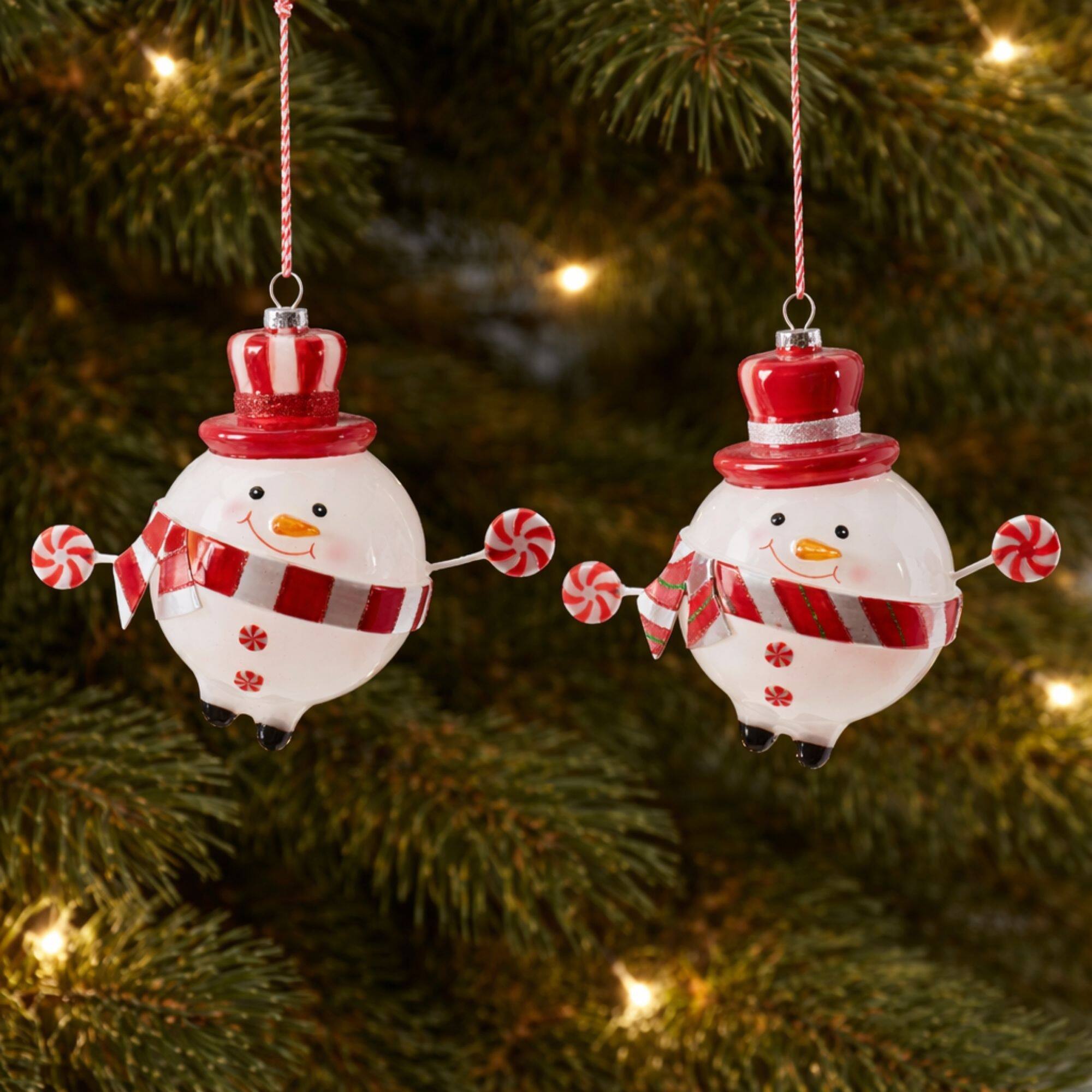 Melrose 5" Snowman with Candy Ornaments, 6ct.