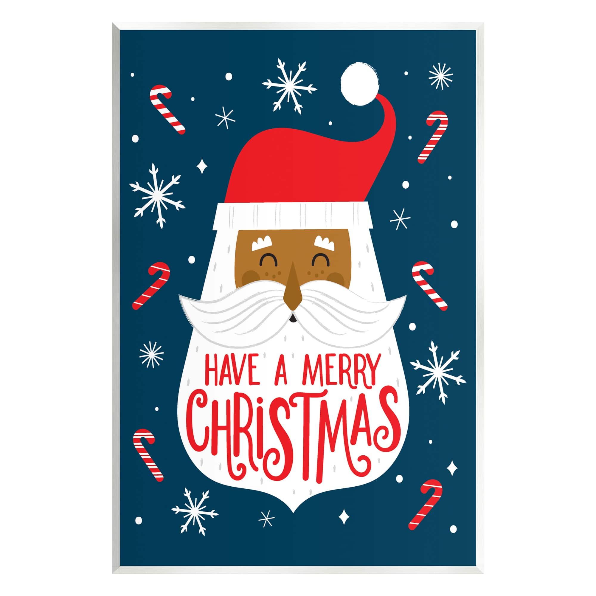 Stupell Industries Have Merry Christmas Patterned Santa Wall Plaque Art