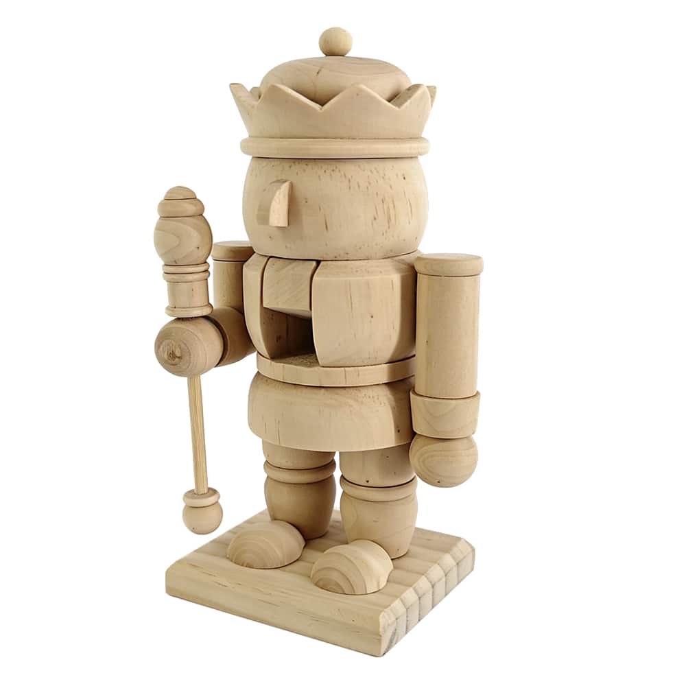 7" King DIY Pinewood Nutcracker by Make Market®