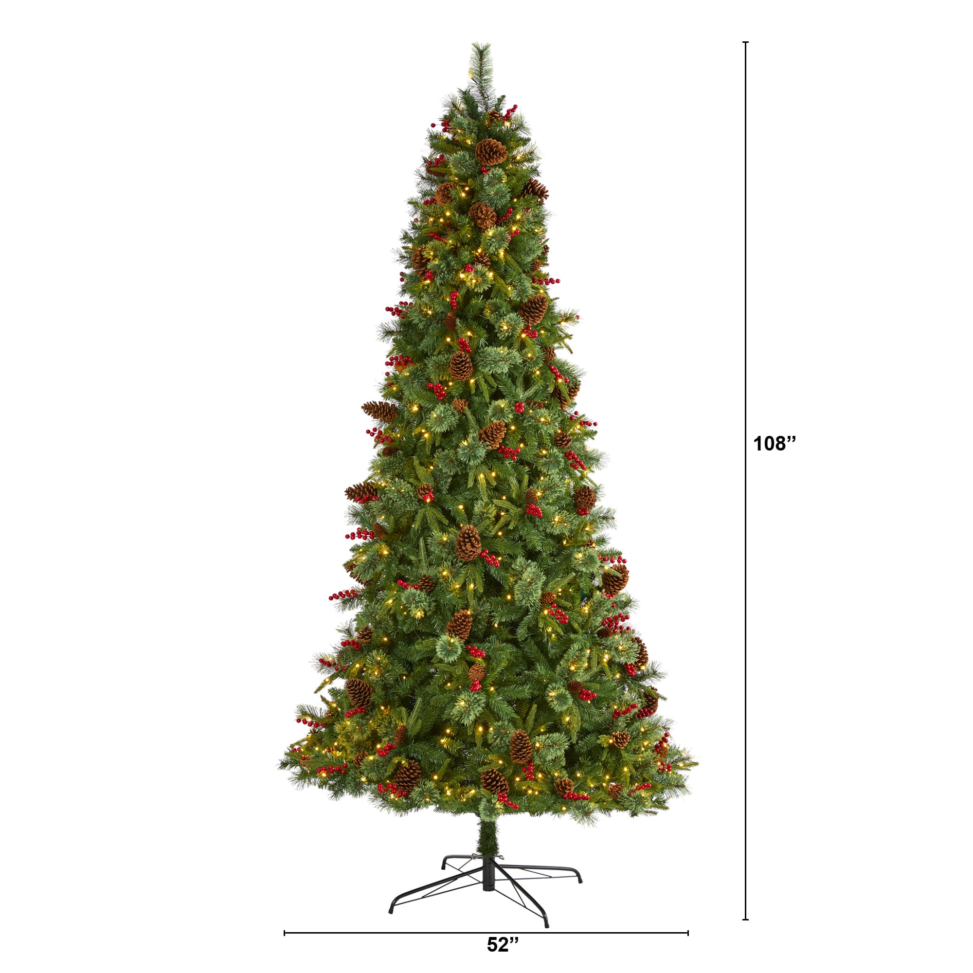 9ft. Pre-Lit Norway Mixed Pine Artificial Christmas Tree, Clear LED Lights