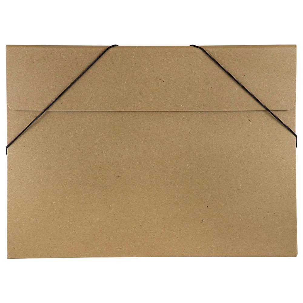 JAM Paper Brown 11" x 15" Elastic Closure Kraft Portfolio