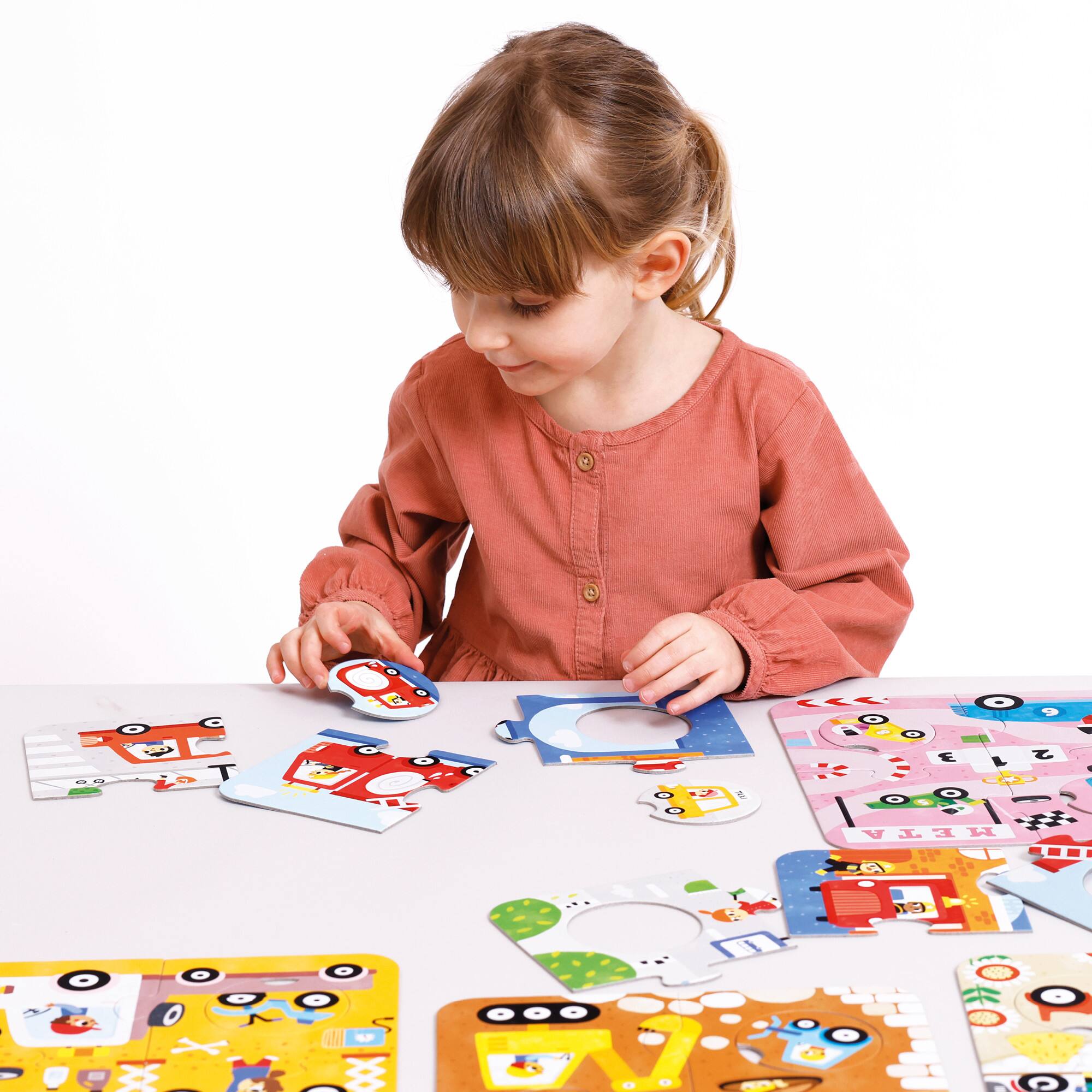 Banana Panda Match the Vehicles Puzzles Set