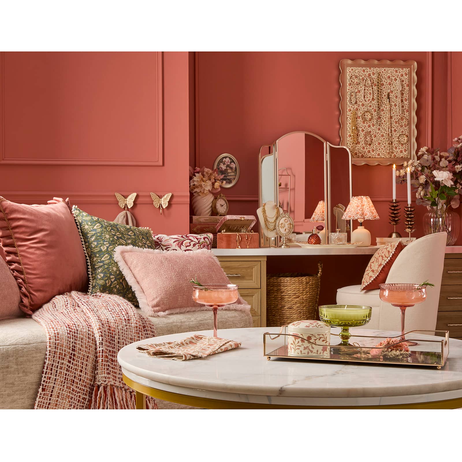 50" x 60" Pink Knit Throw by Ashland®