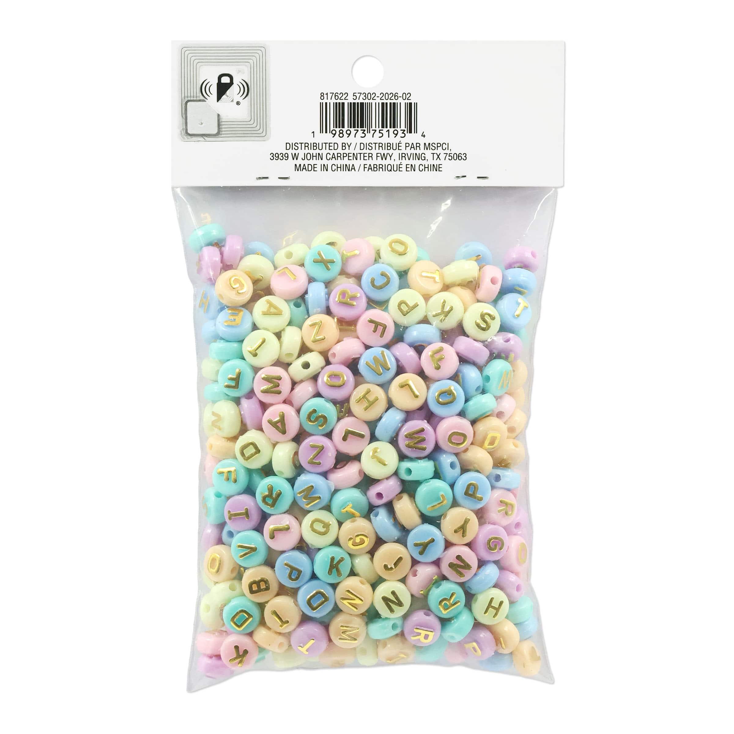 9.5mm Pastel Round Plastic Alphabet Beads, 400ct. by Bead Landing™