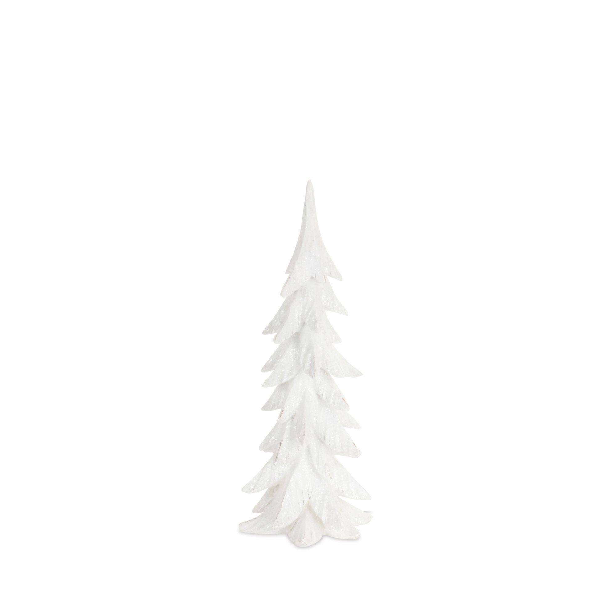 Melrose White Shimmer Tabletop Holiday Trees Set