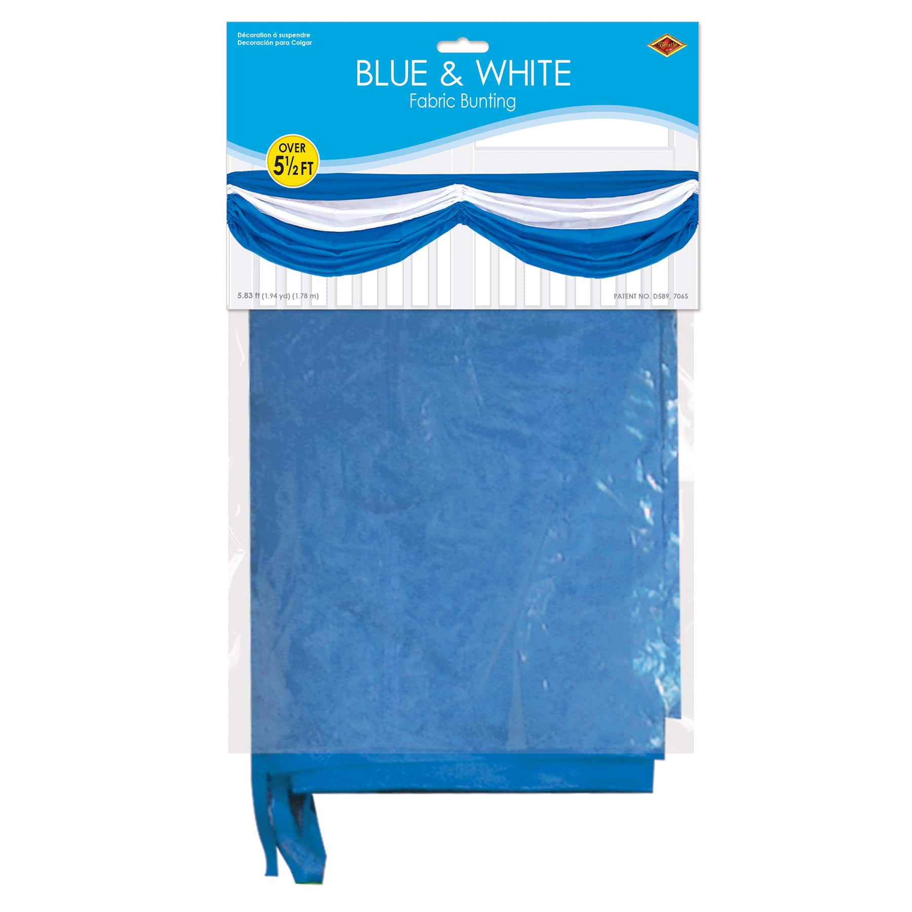 Beistle 5.75ft. Blue & White Oktoberfest Fabric Bunting