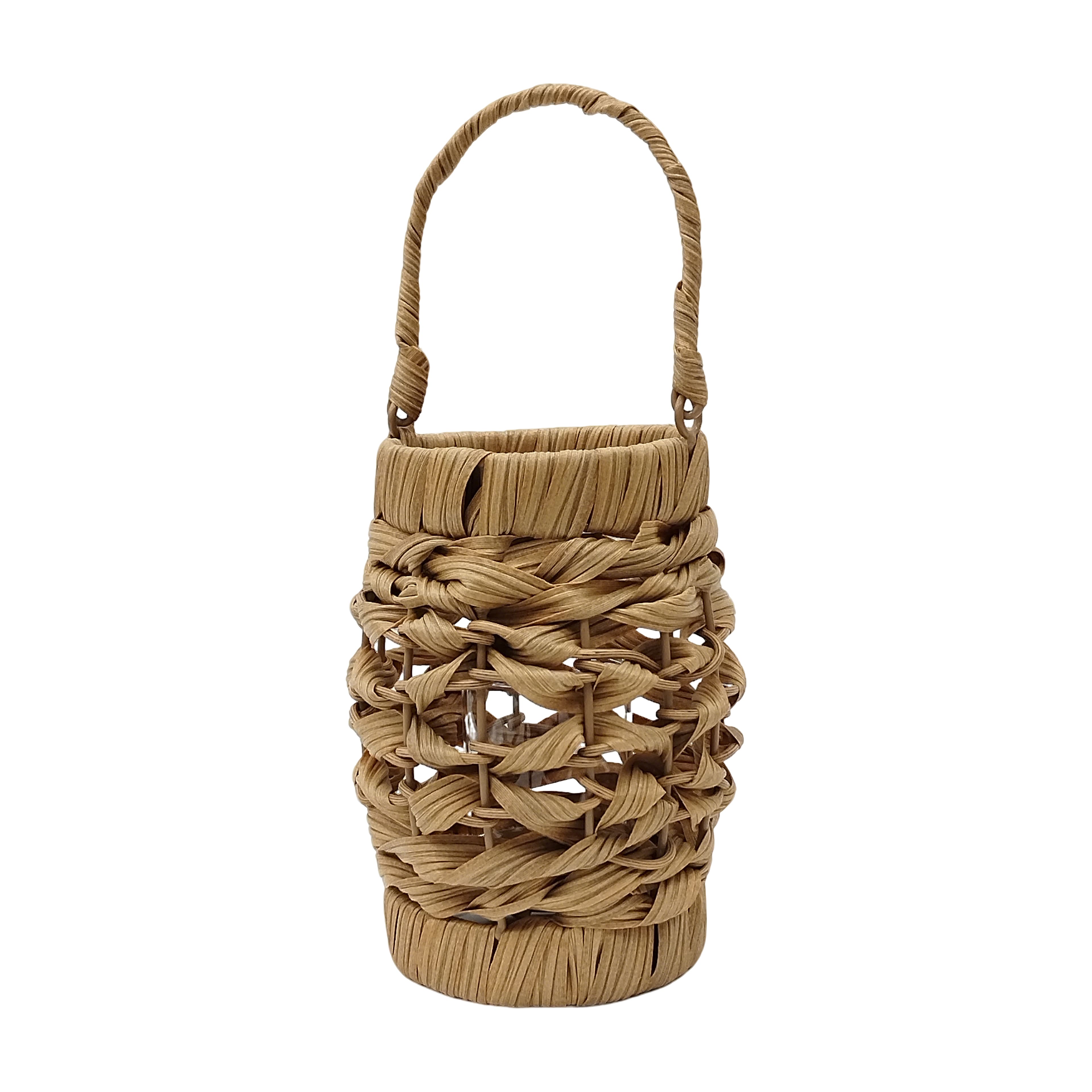 7.75" Natural Brown Woven Lantern by Celebrate It™
