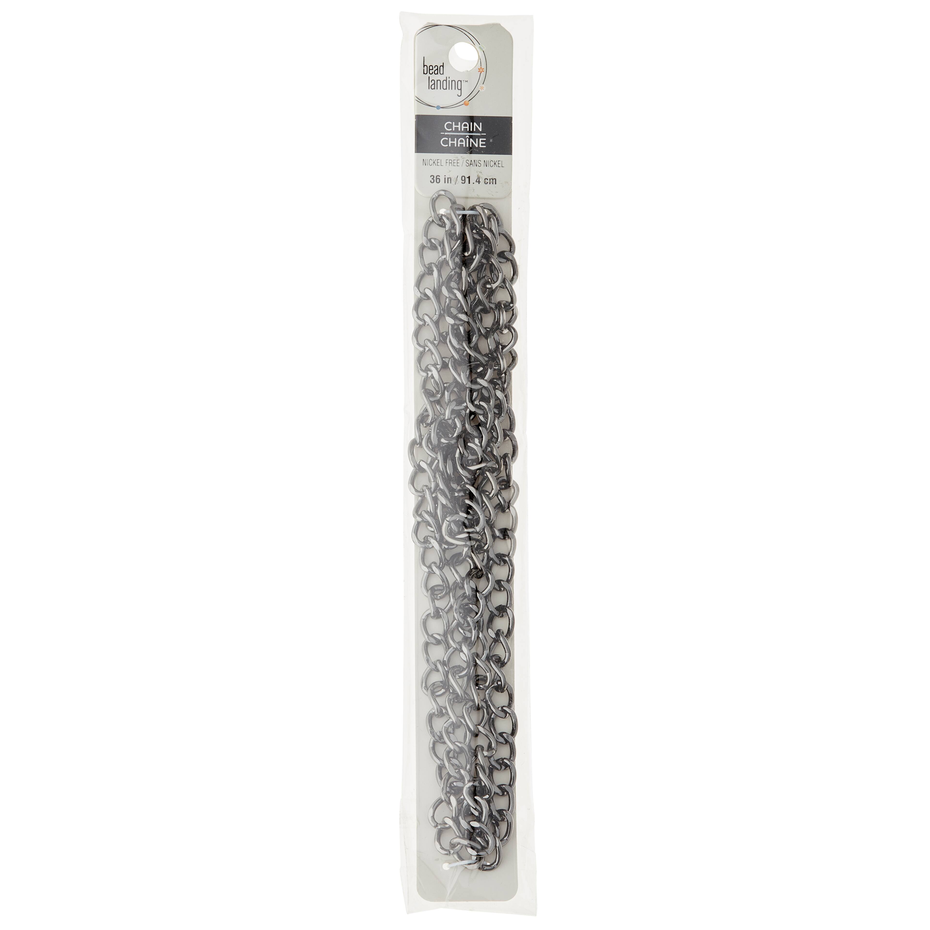 12 Pack: 36" Gunmetal Small Double Figure 8 Chain by Bead Landing™