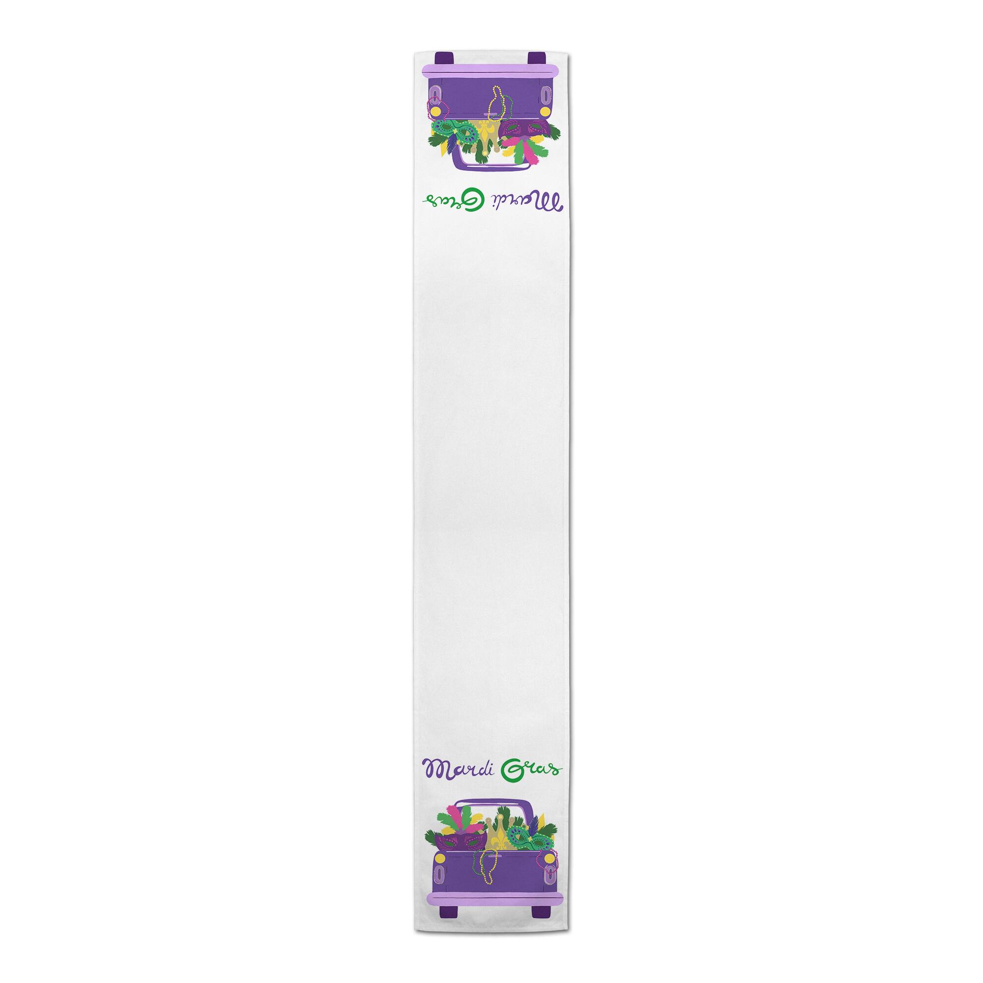 90" Mask Truck Load Mardi Gras Table Runner