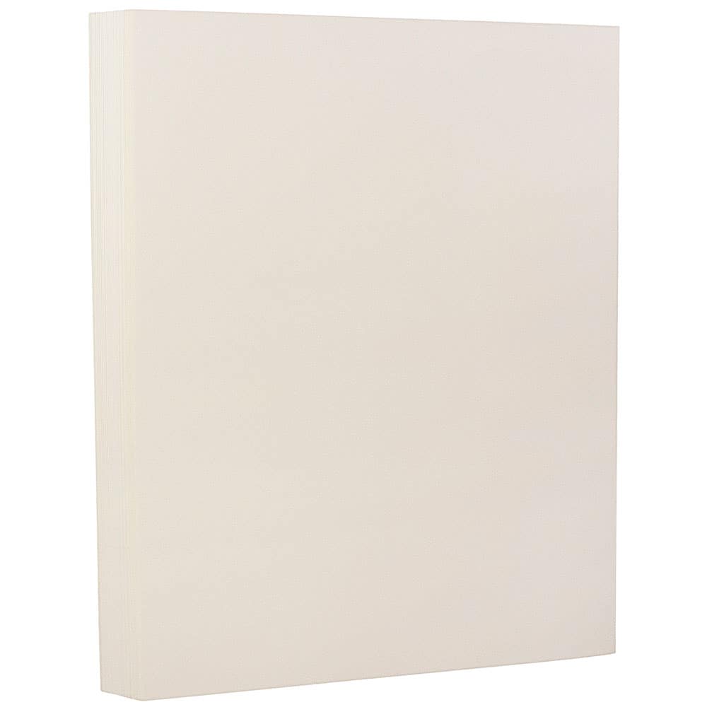 JAM Paper Strathmore Natural White Wove 8.5" x 11" Cardstock, 50 Sheets