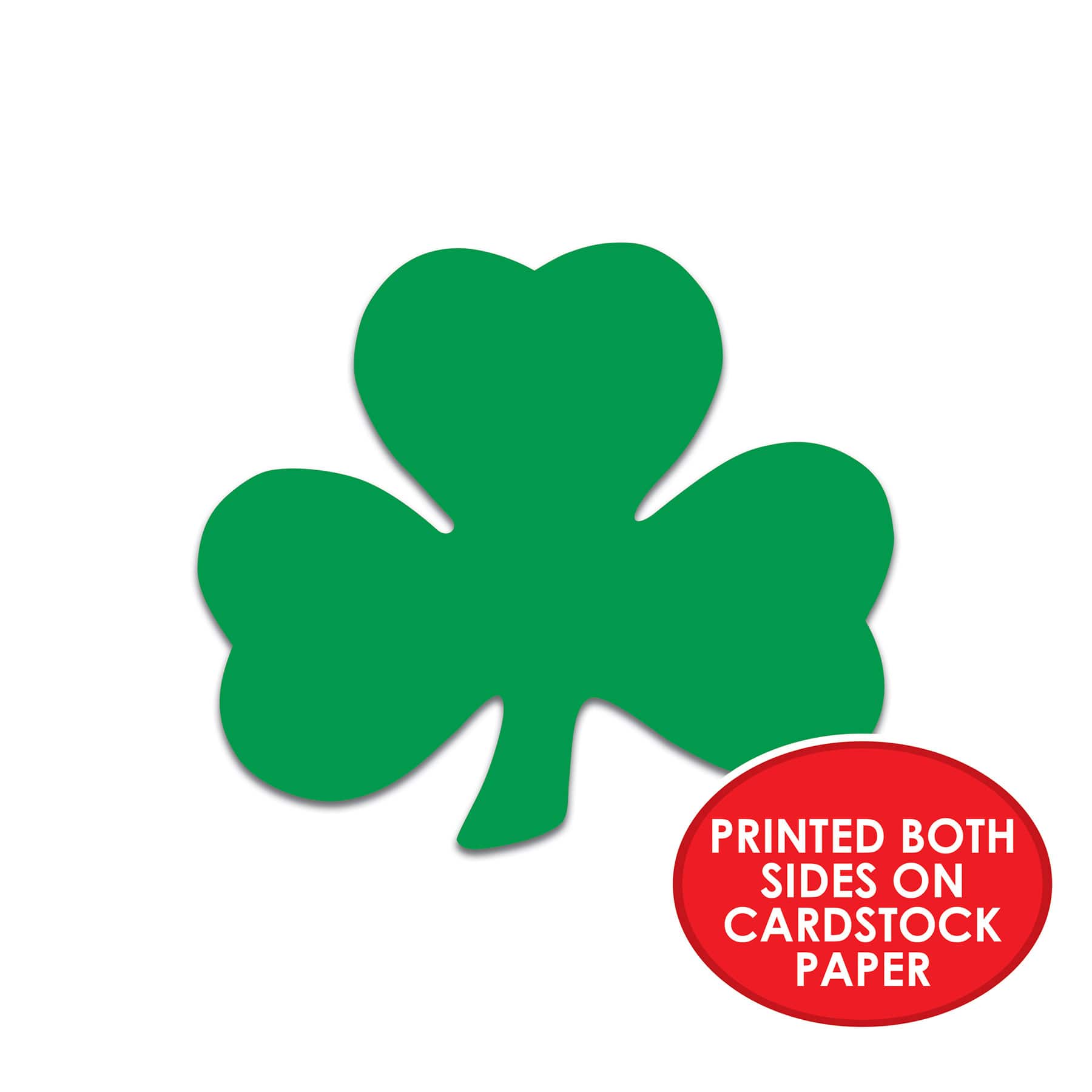 Beistle 5" Green Printed Shamrock Cutouts, 40ct.