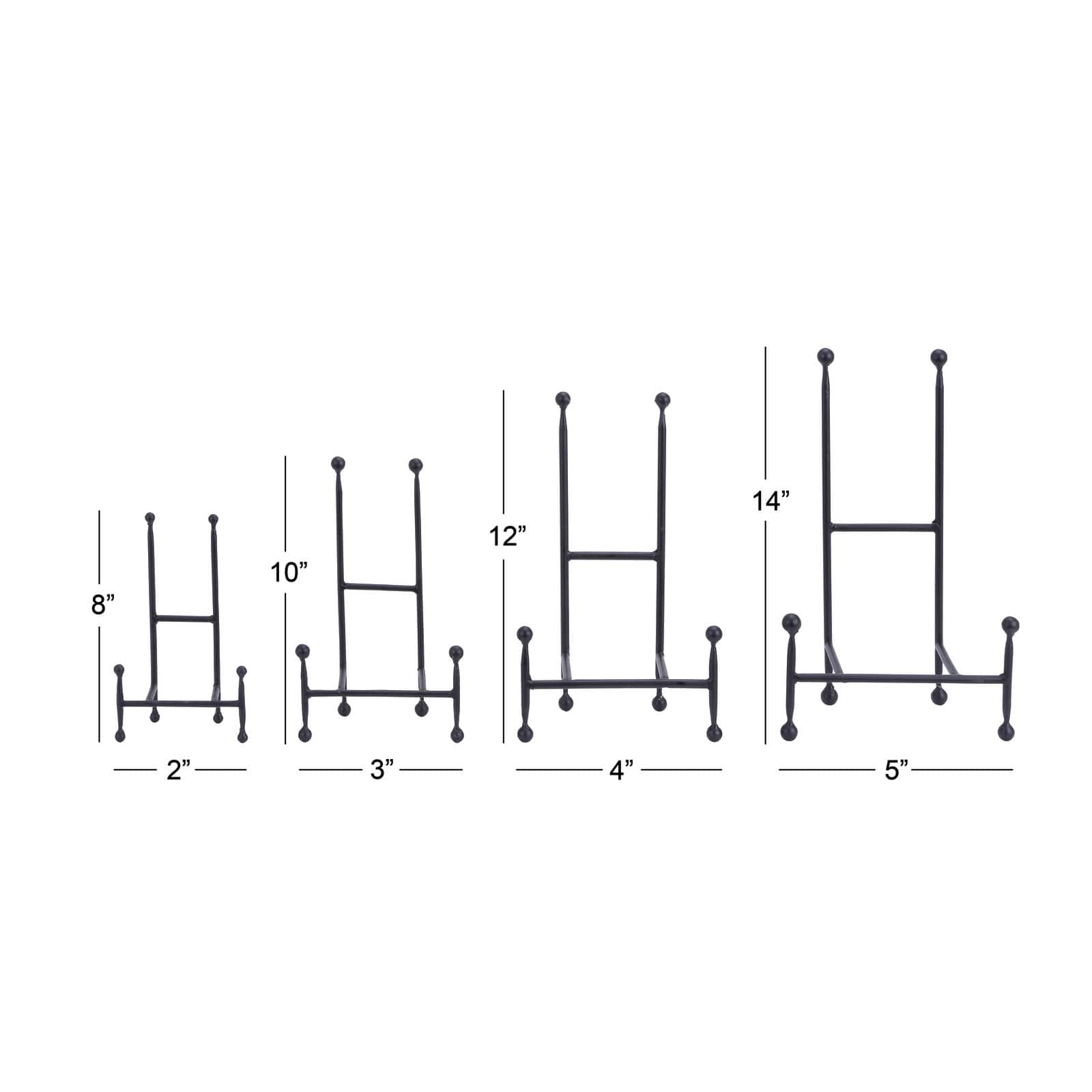 Black Metal Modern Easel Set