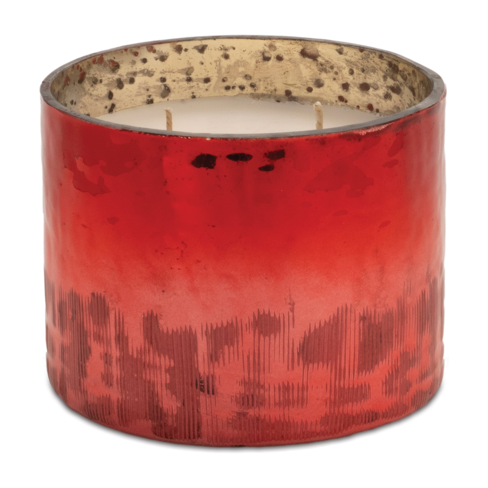 4" Cranberry Woods Scented Soy Candle with Etched Glass Holder