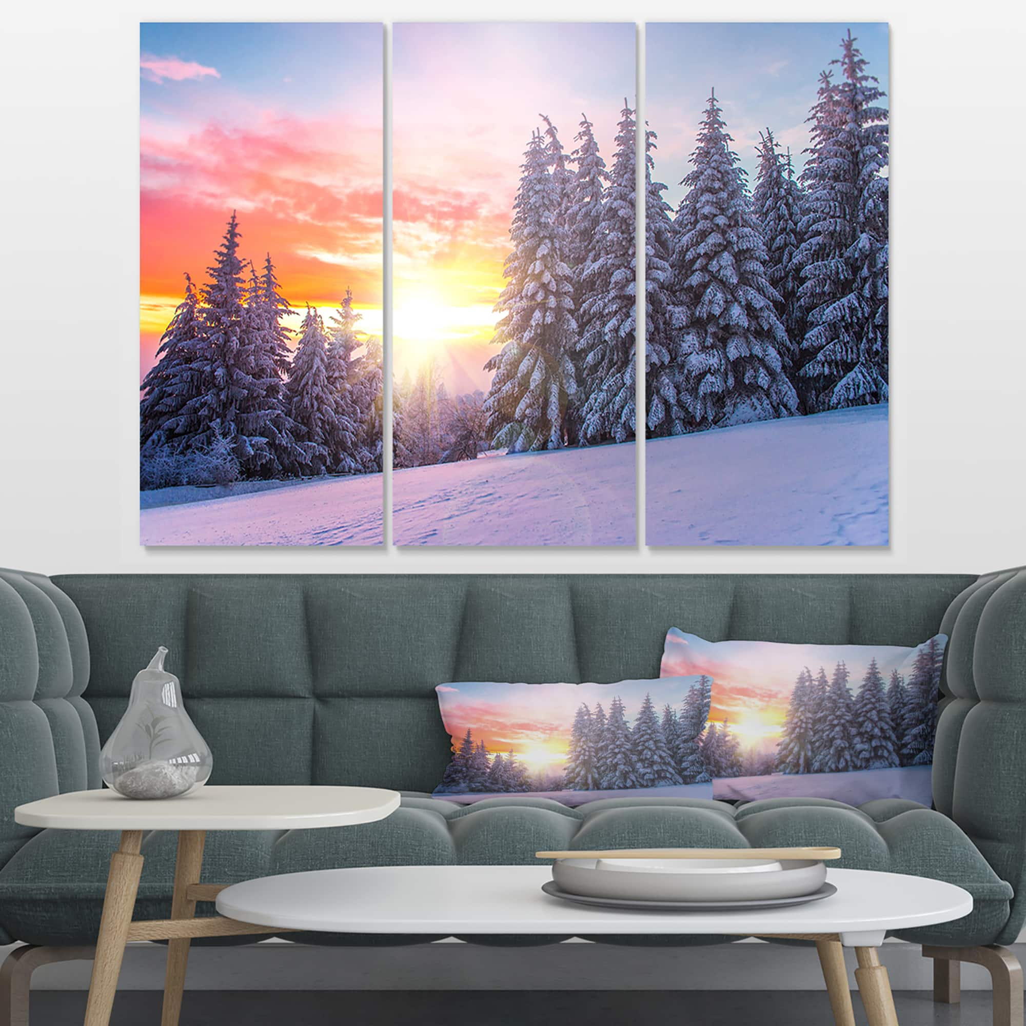 Designart - Winter Sunset in Bulgaria