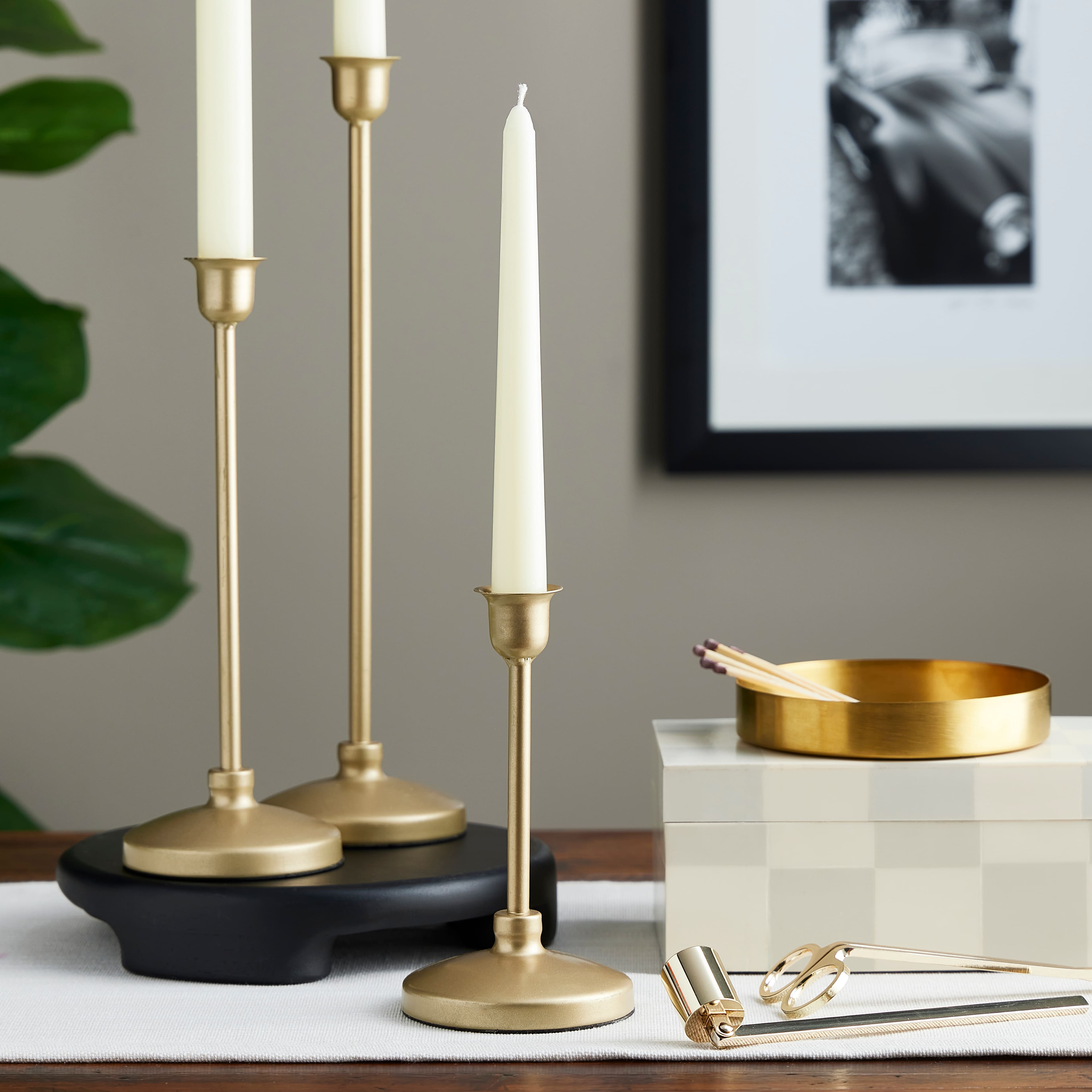 48 Pack: 8" Ivory Taper Candle by Ashland®