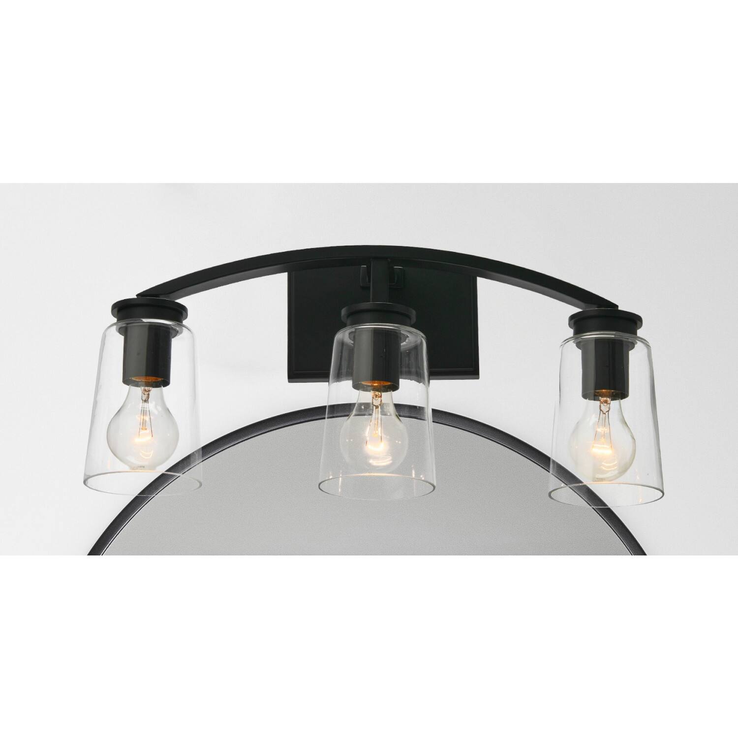 Hello Honey® Robert Stevenson Lighting Laguna Metal & Clear Glass 3-Light Vanity