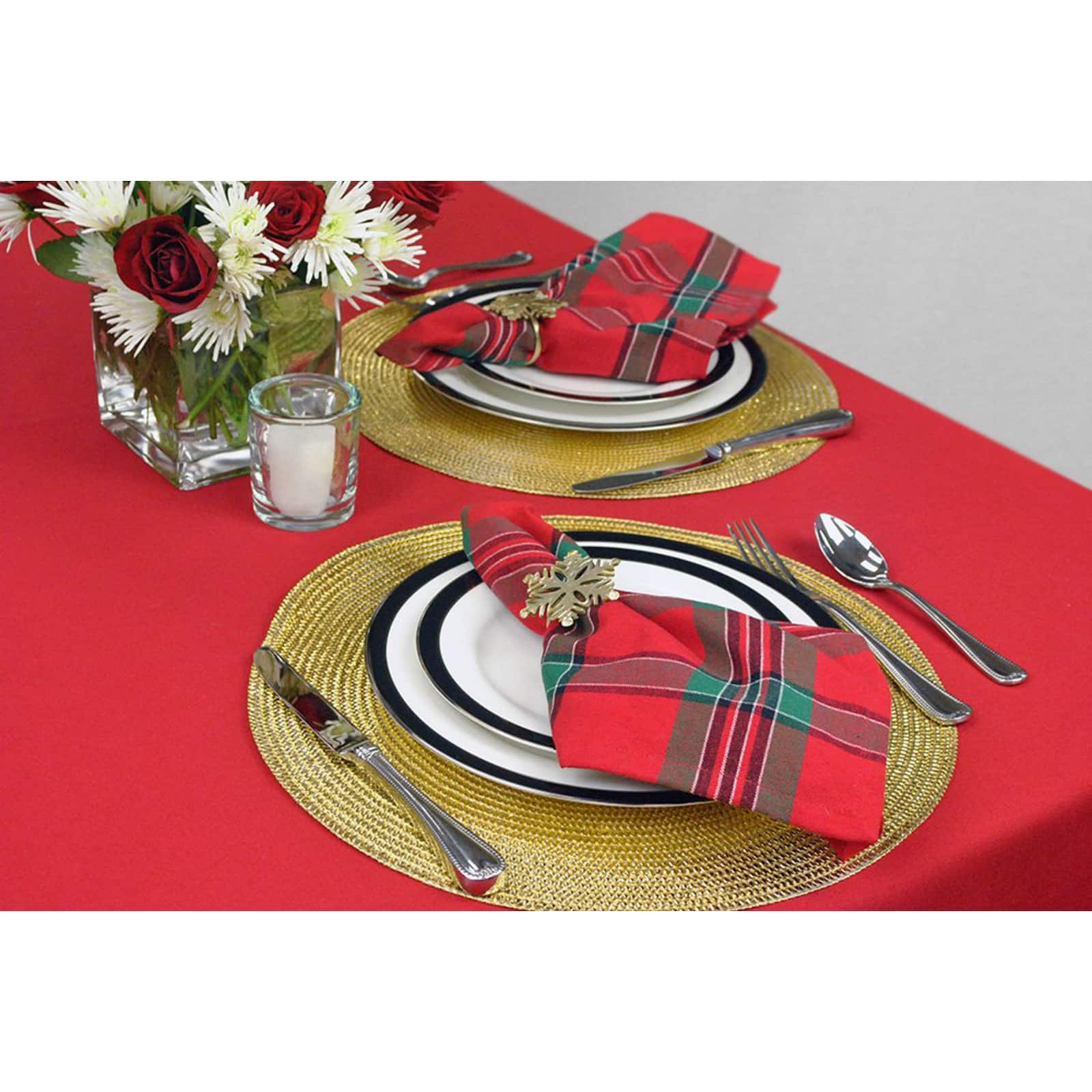 Red Polyester Tablecloth 60" x 120"