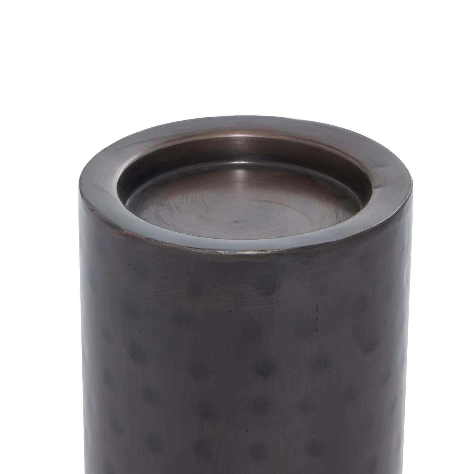 Metal Industrial 3 Piece Pillar Candle Holder Set