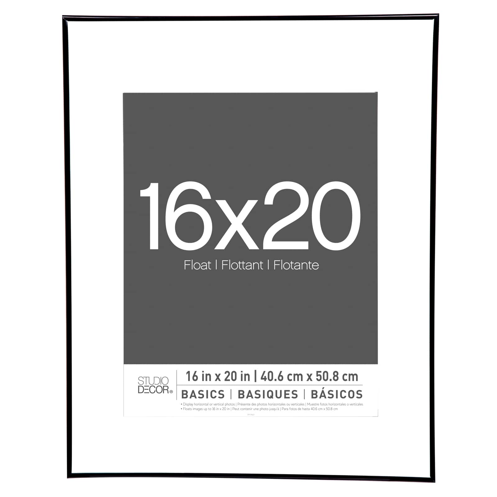 Basics Black Thin Float Frame by Studio Décor®