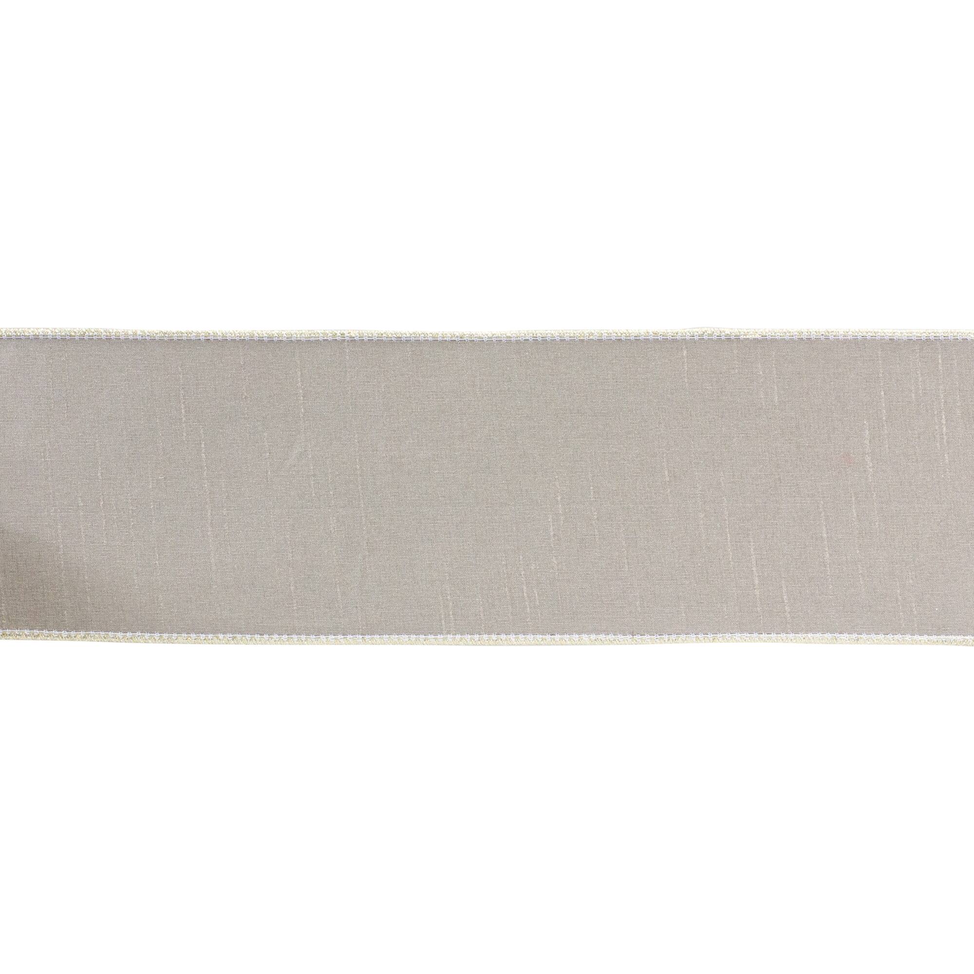 Melrose 4" x 10yd. Beige Wired Holiday Ribbon