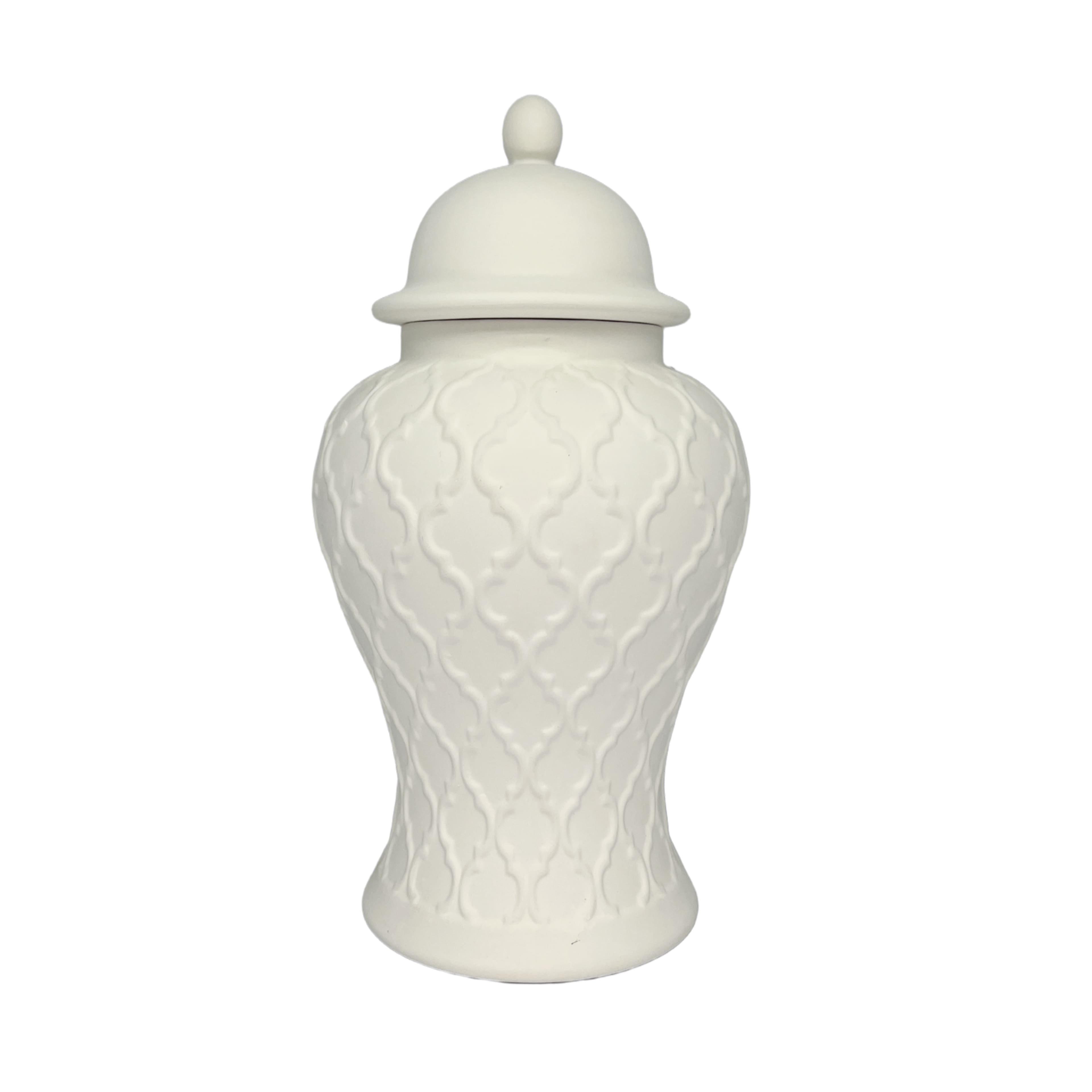 Jonathan Adler x Michaels 12" DIY Plum Lattice Ceramic Urn with Lid
