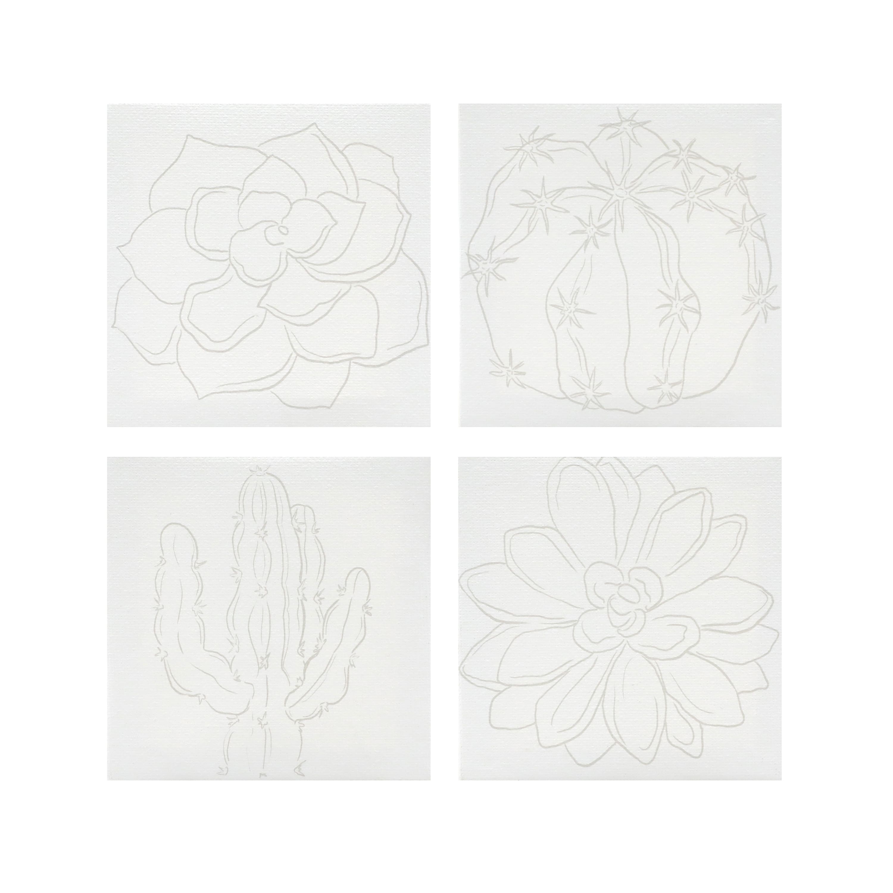 Cactus Mini Canvas Painting Kit by Craft Smart®
