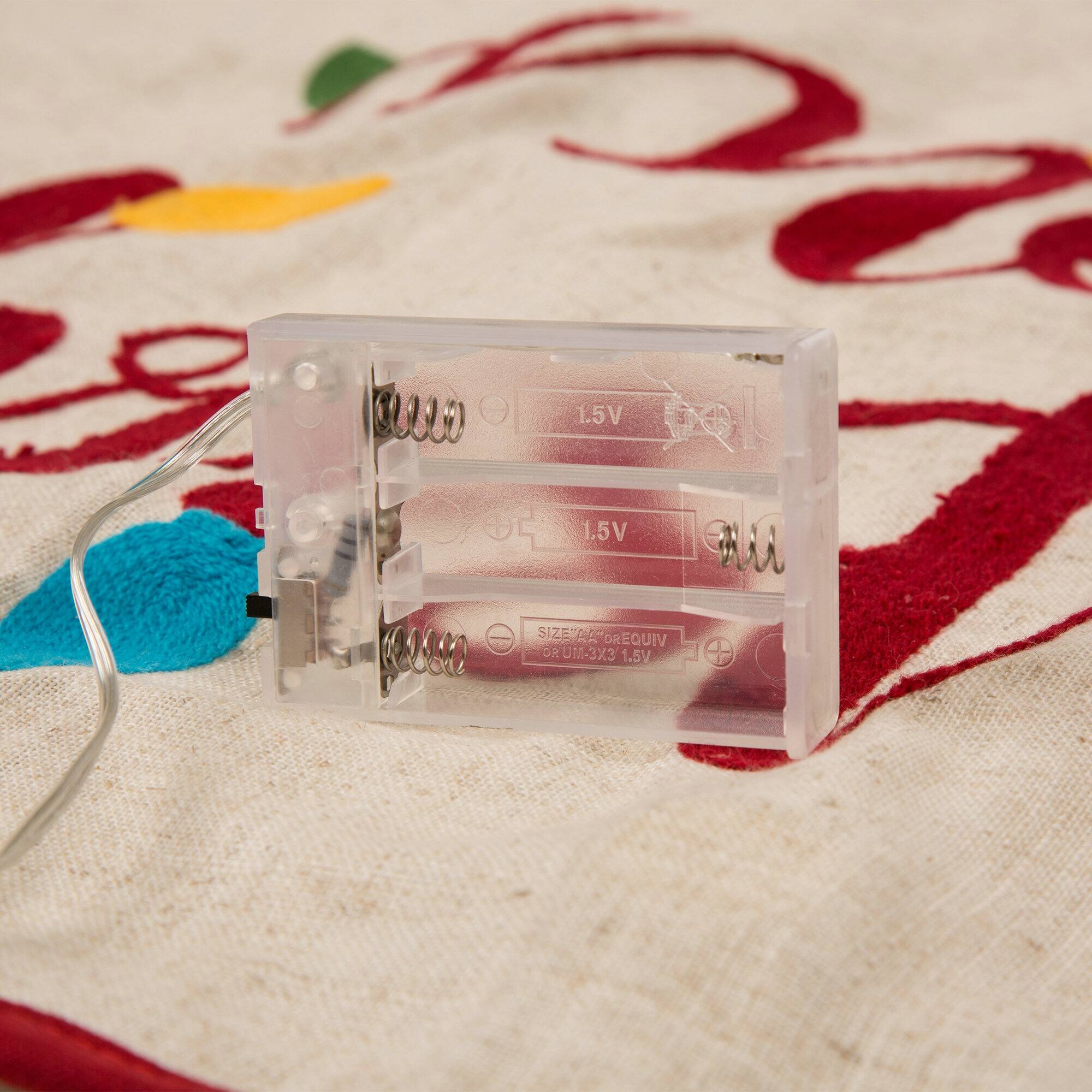 Glitzhome® 48" LED Embroidered Merry Christmas Linen Christmas Tree Skirt