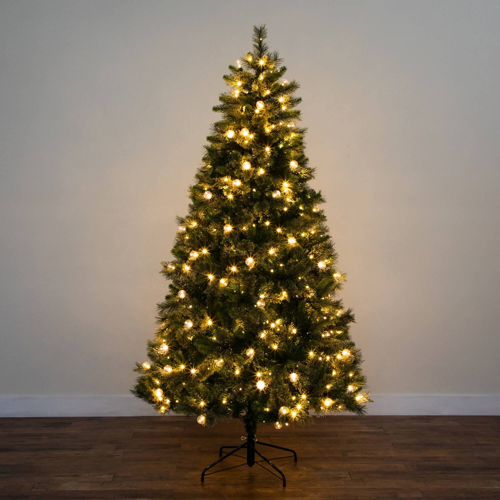 7.5ft. Pre-Lit Artificial Christmas Tree with Warm White LED Lights