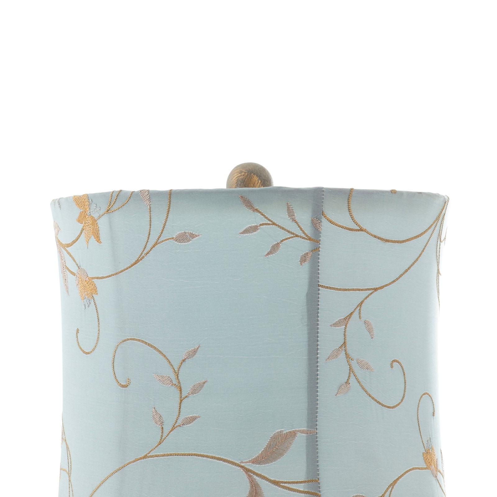 Set of 2 Tuscan Hexagonal Gold Metal and Polystone Floral Buffet Lamp, 32.50" x 11" x 11"