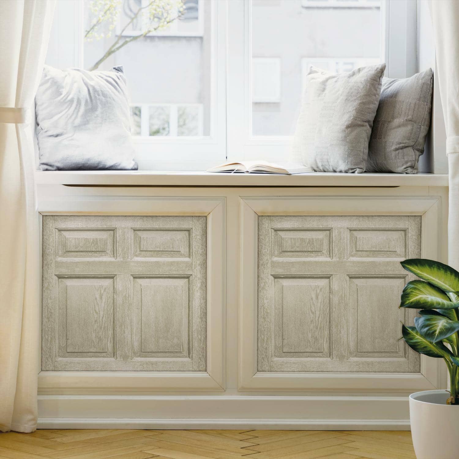 Roommates Beveled Wood Paneling Peel & Stick Wallpaper