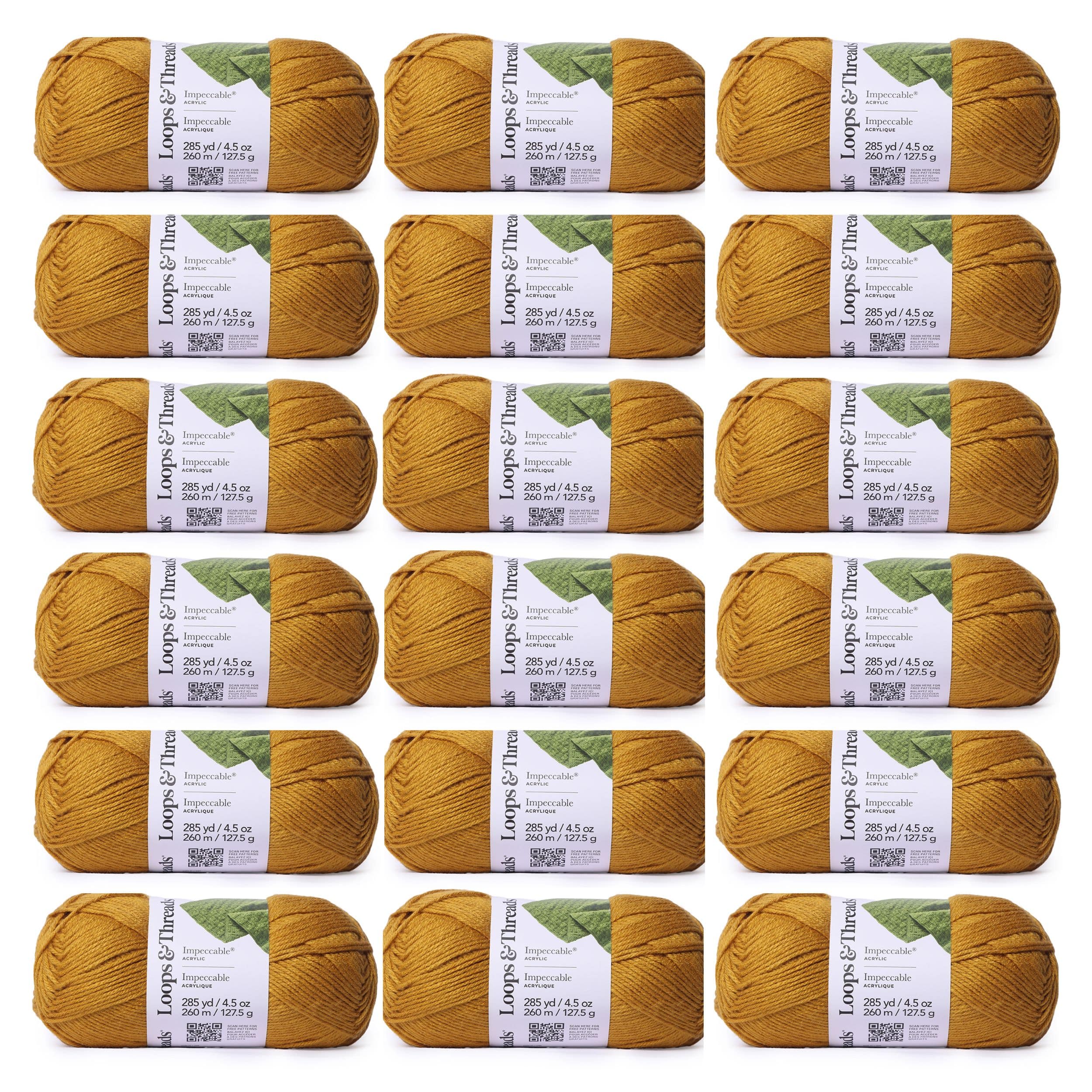 18 Pack: Impeccable® Solid Yarn by Loops & Threads®