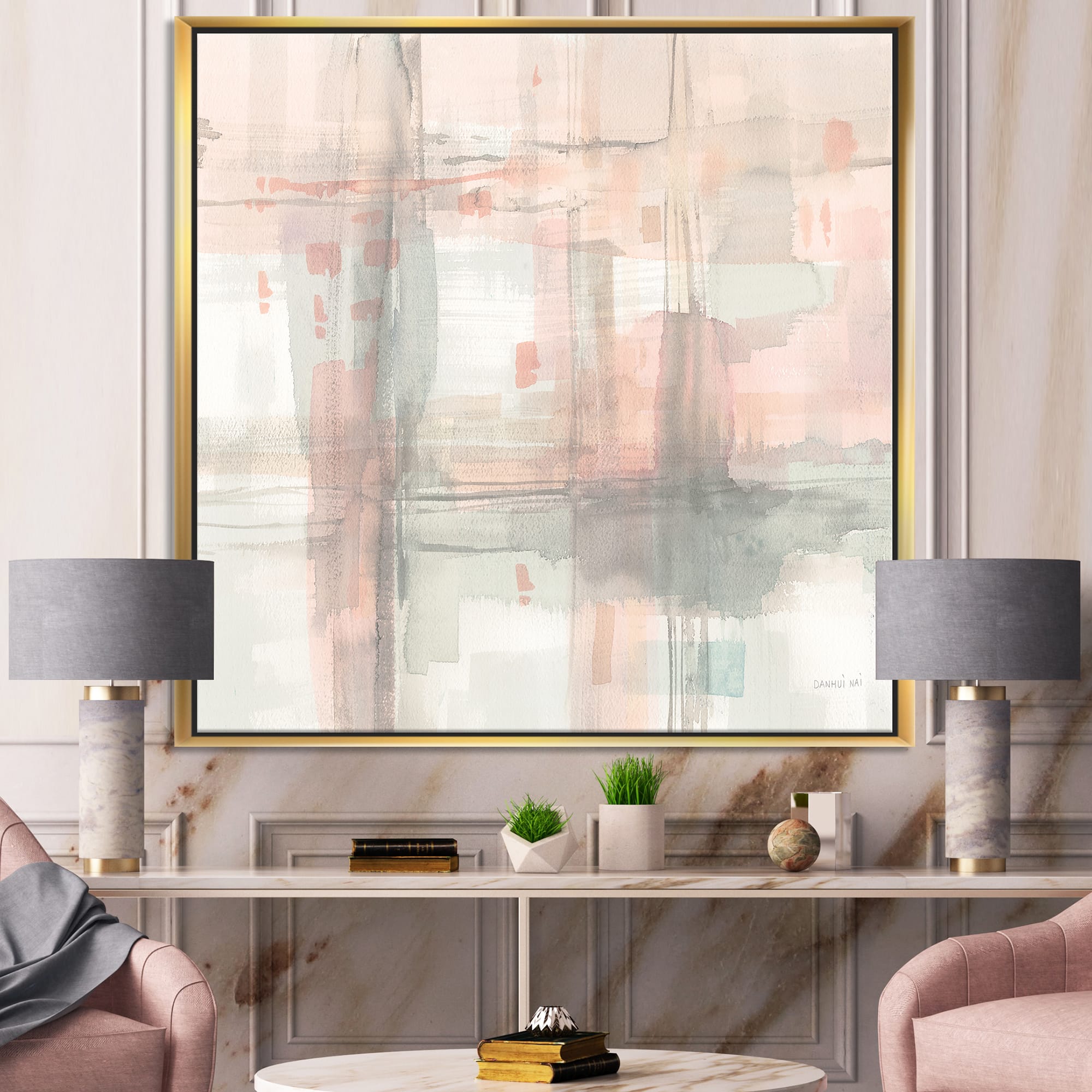 Designart - Intersect II Grey