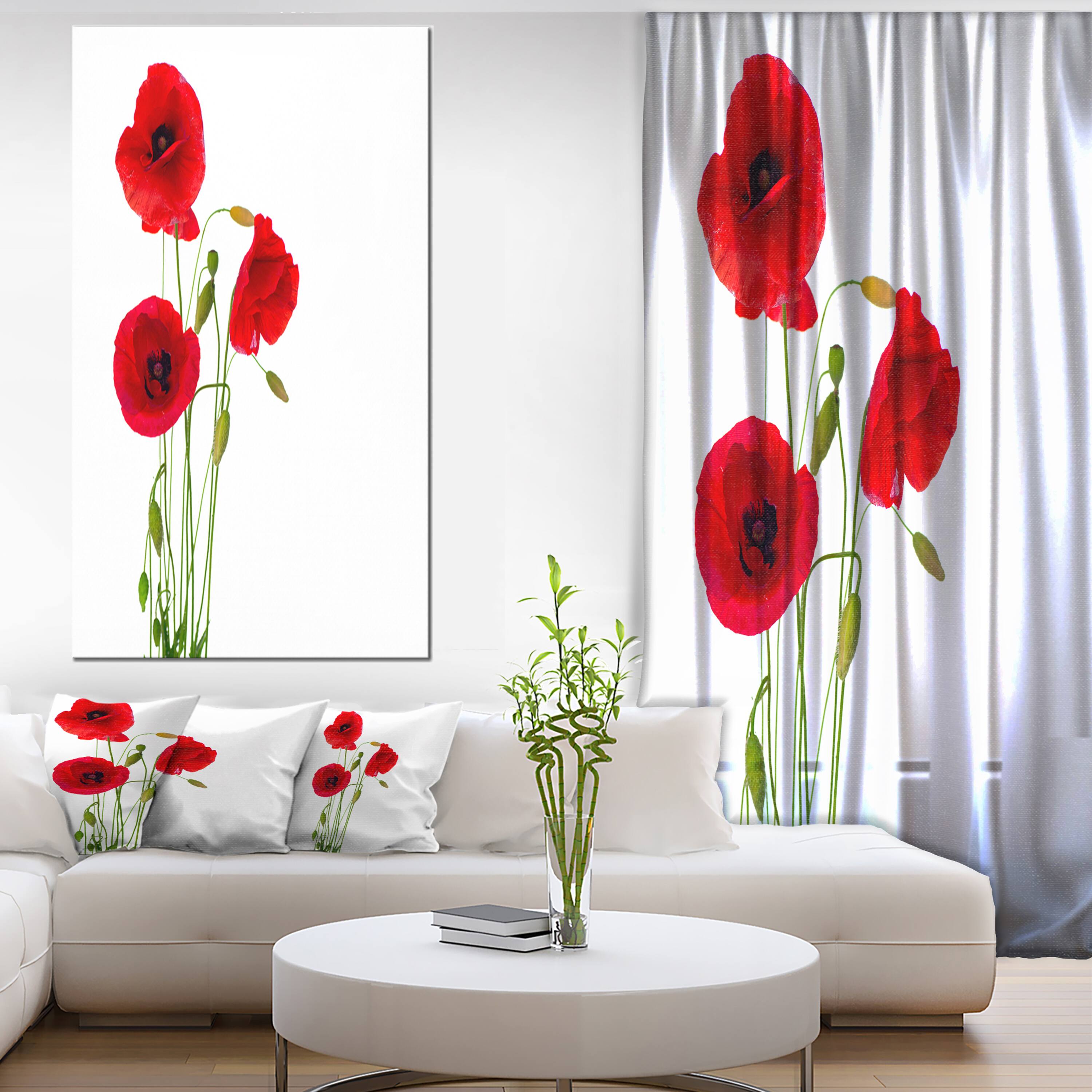 Designart - Isolated Red Poppy Flowers