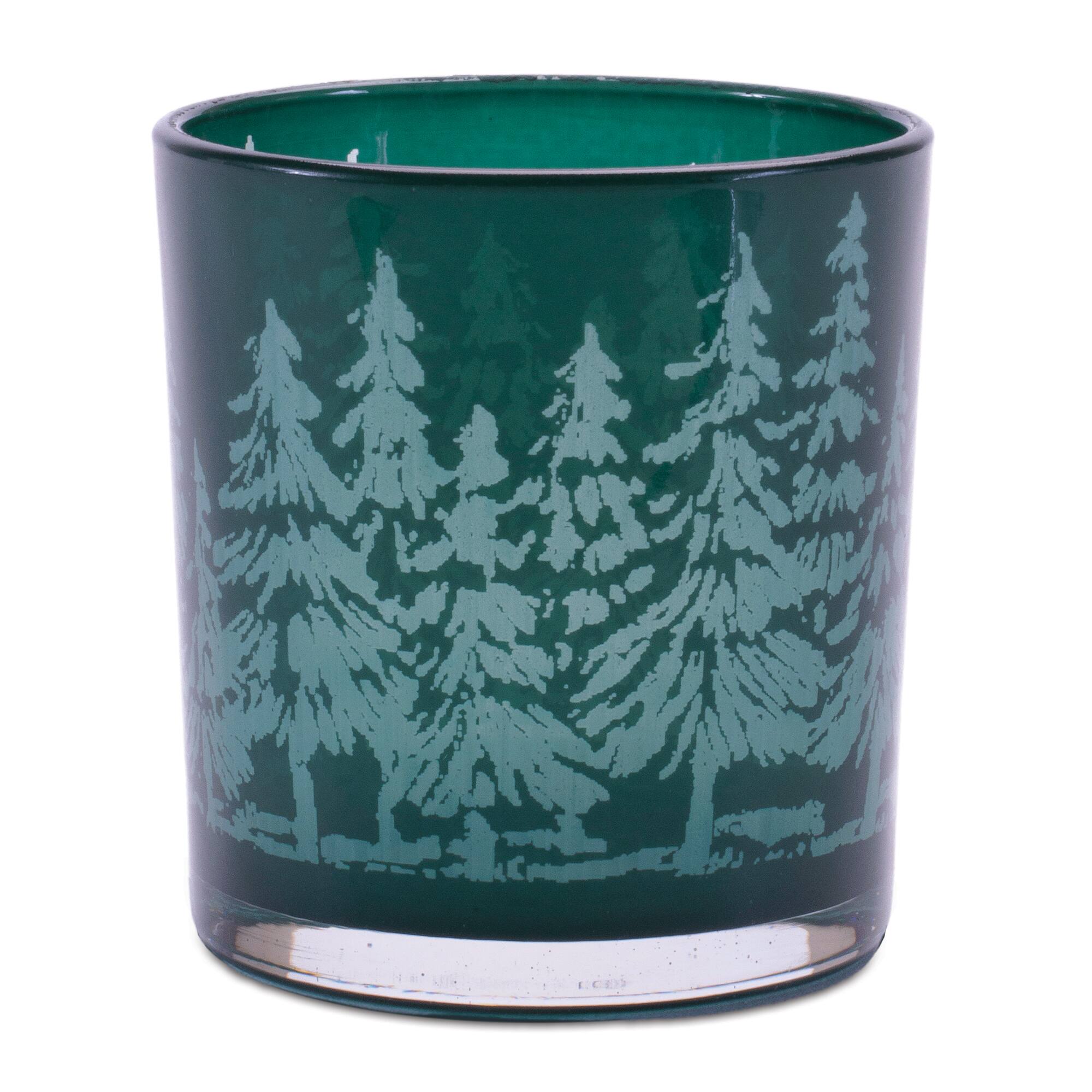 Melrose 10" Pine Tree Print Votive Candle Holders, 3ct.