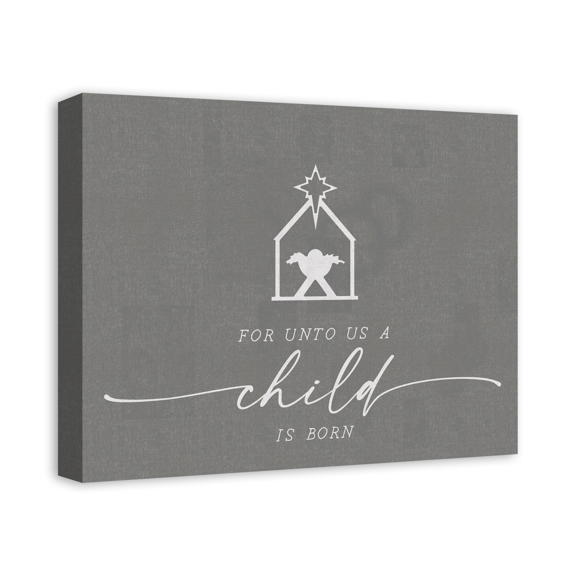 For Unto Us a Child is Born Canvas Wall Art