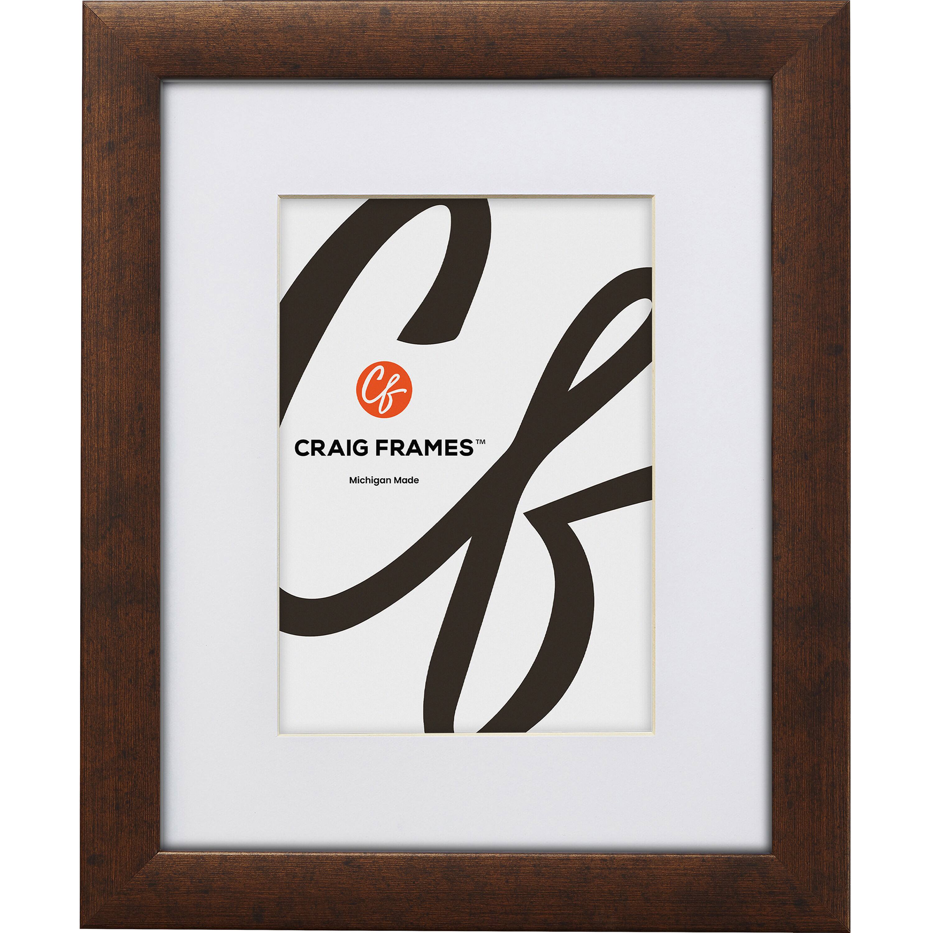 Craig Frames 4 Pack: Contemporary Rustic Copper Picture Frame with Mat