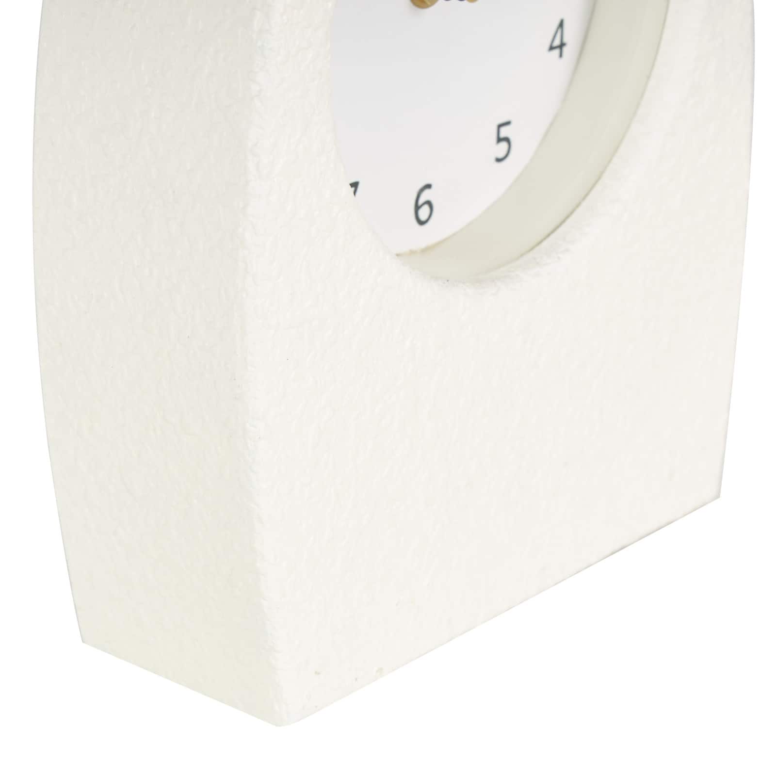Black & White Wood Textured Decorative Clock Set
