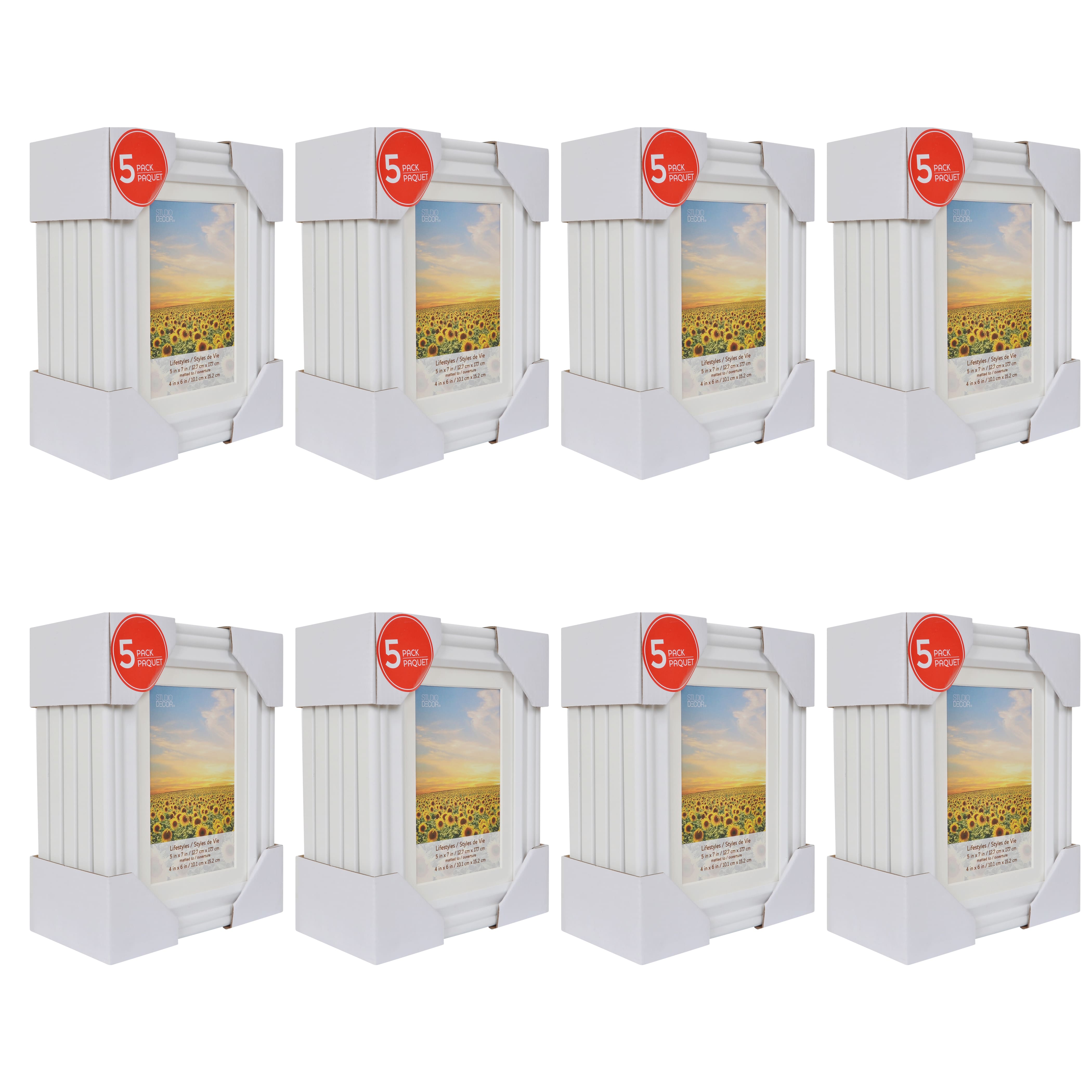8 Packs: 5 ct. (40 total) White 4" x 6" Frame with Mat, Lifestyles by Studio Decor®